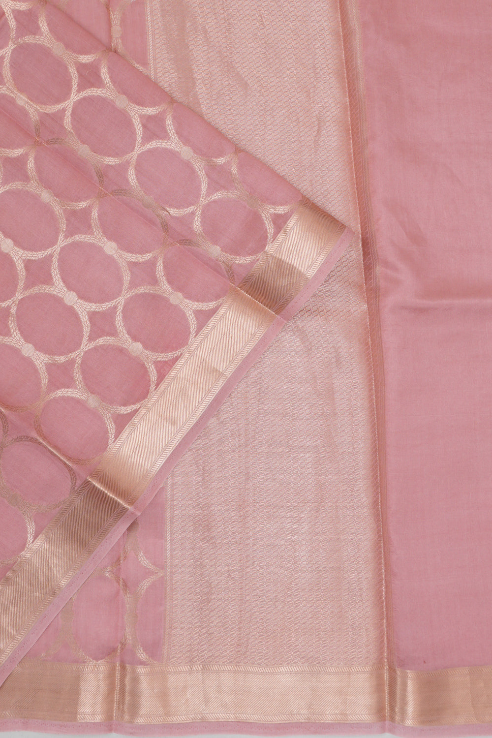 Vaanya Banaras Silk Brocade Baby Pink Saree