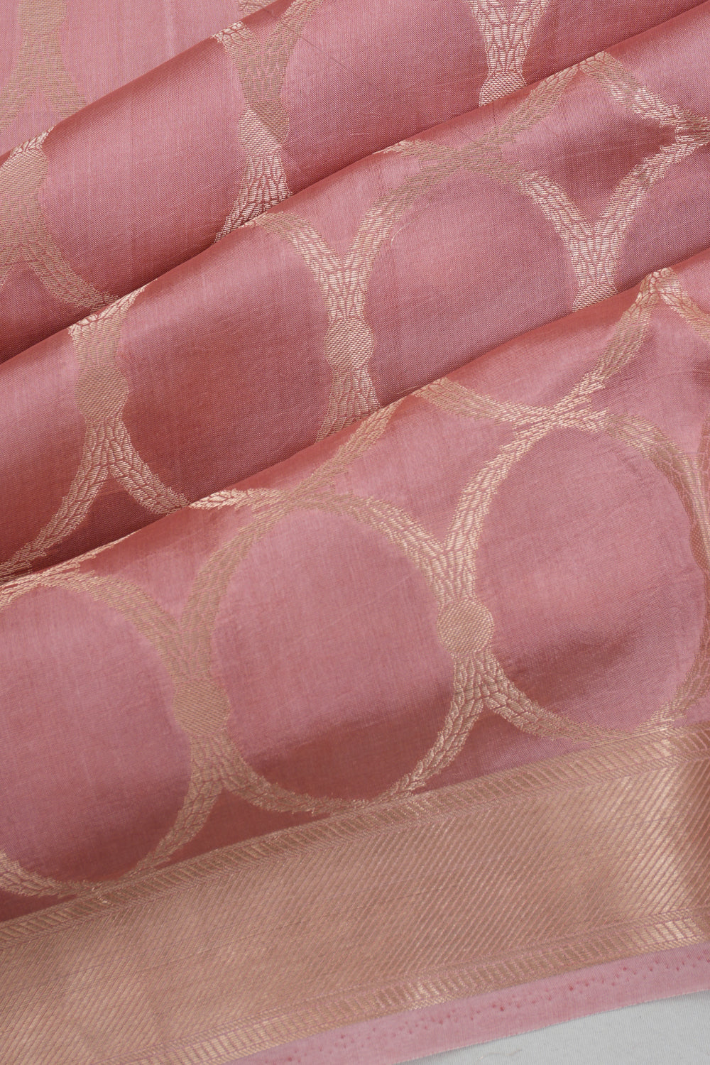 Vaanya Banaras Silk Brocade Baby Pink Saree