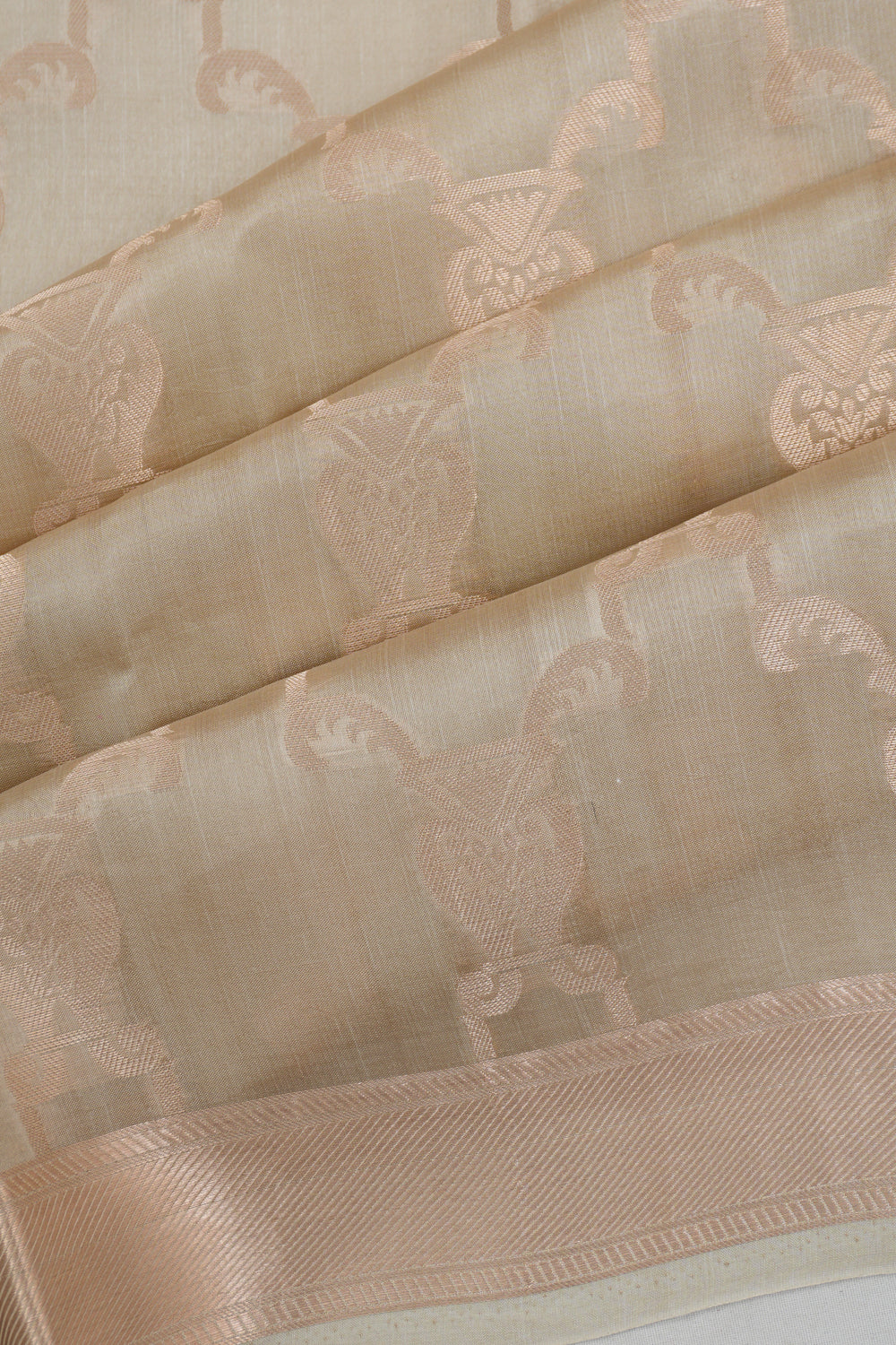 Vaanya Banaras Silk Brocade Green Saree