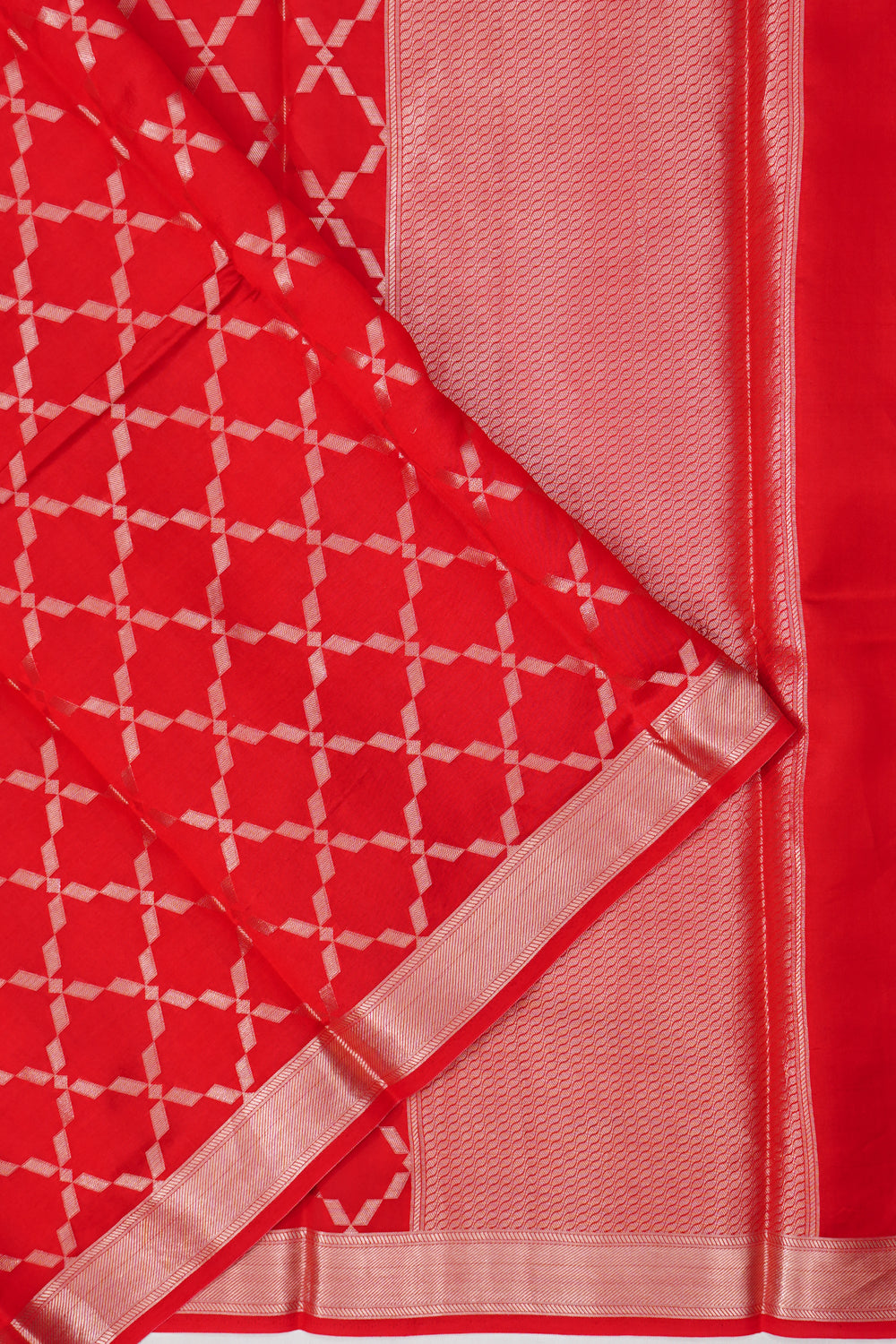 Vaanya Banaras Silk Brocade Red Saree