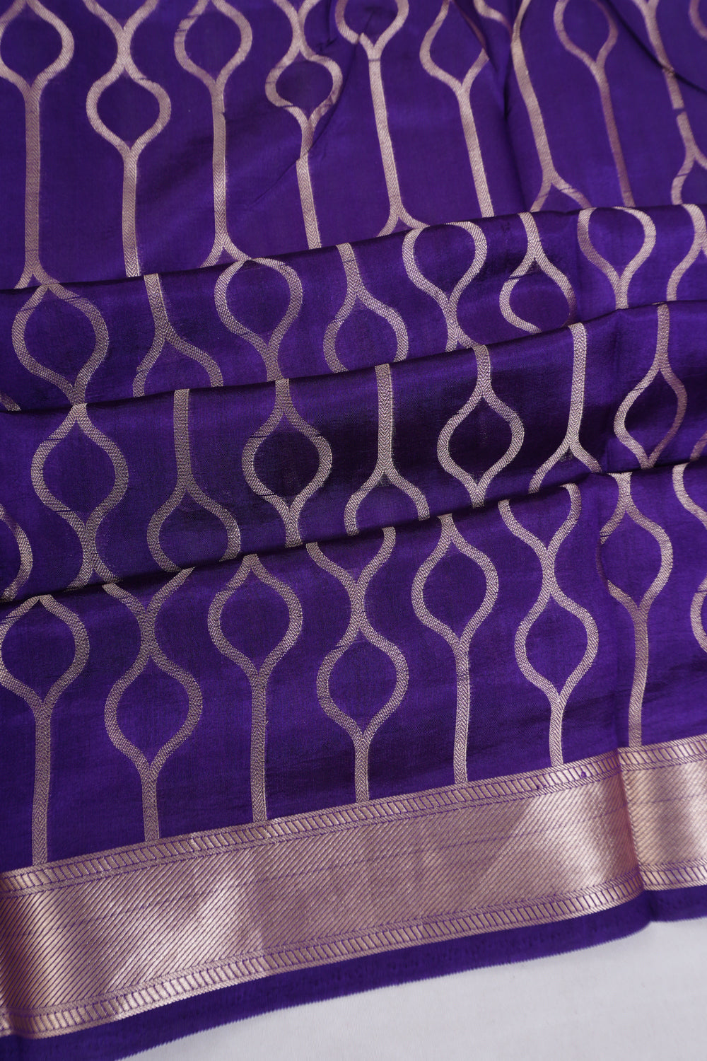 Vaanya Banaras Silk Brocade Purple Saree