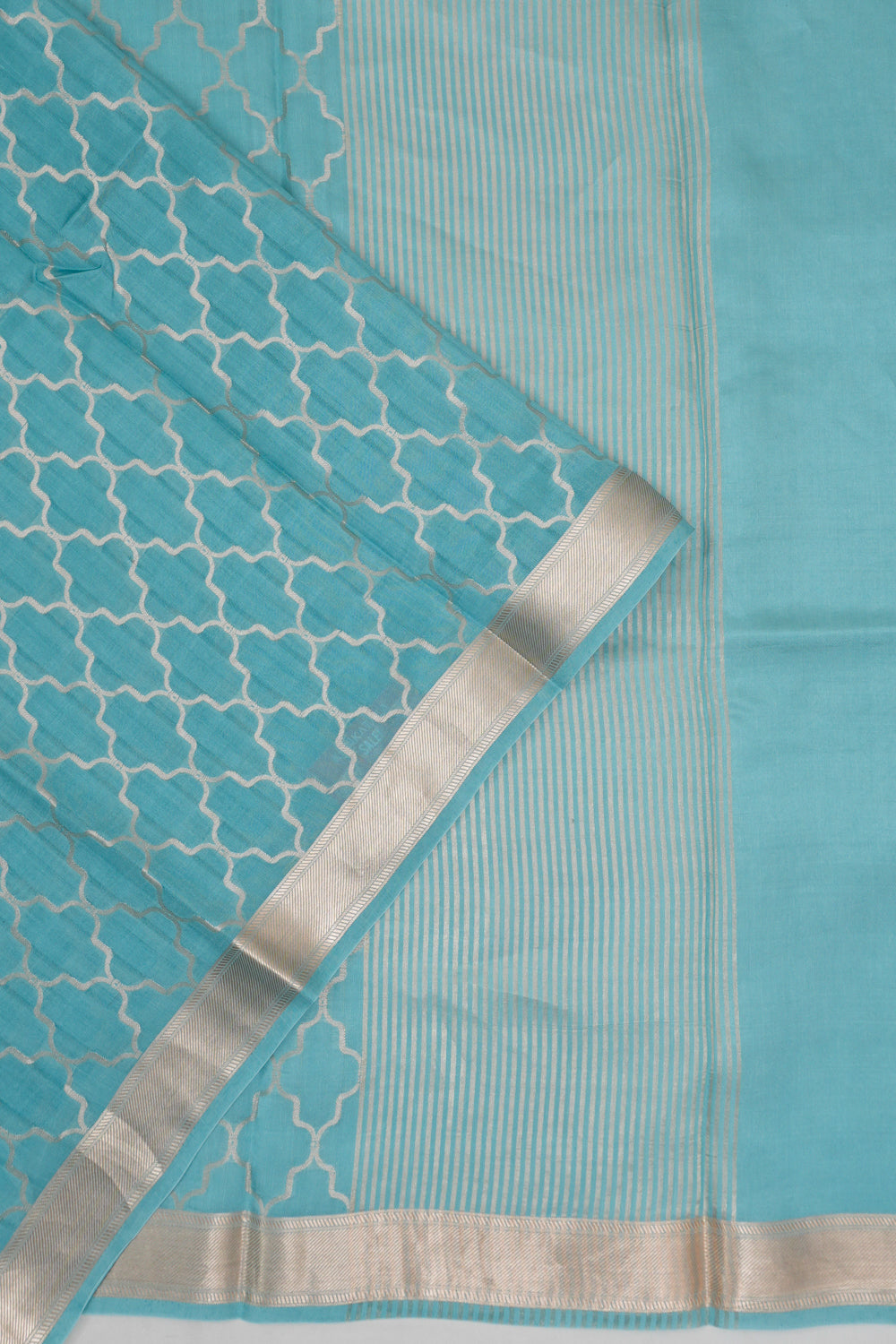 Vaanya Banaras Silk Brocade Blue Saree