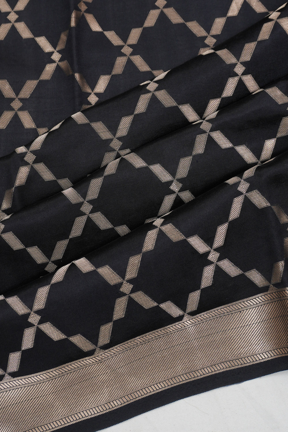 Vaanya Banaras Silk Brocade Black Saree