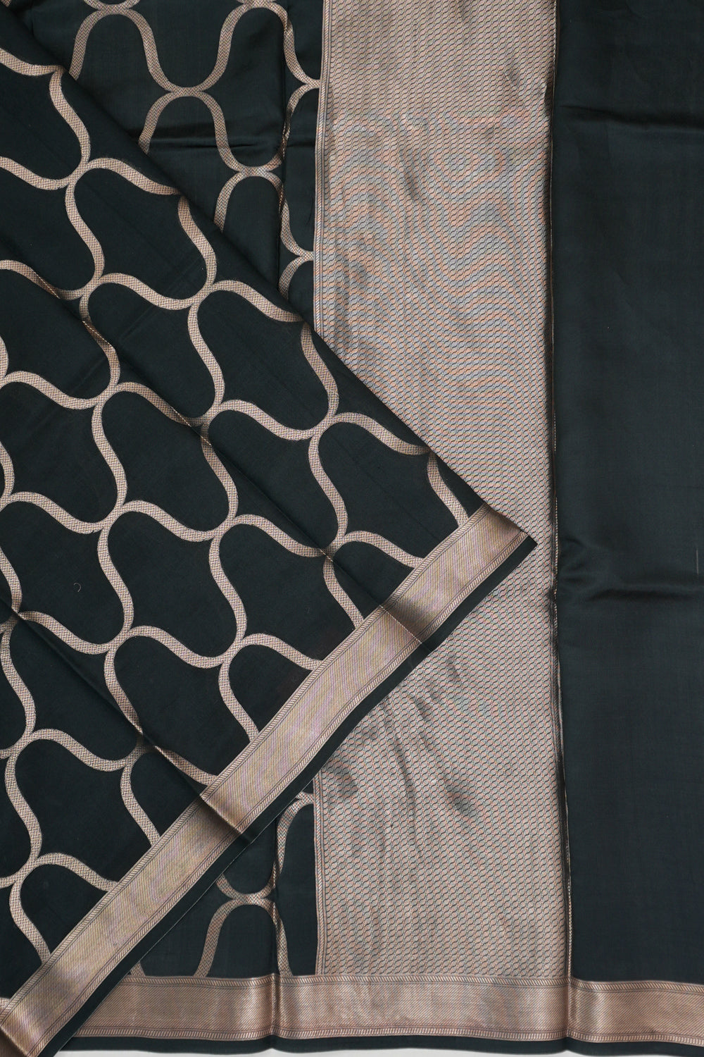 Vaanya Banaras Silk Brocade Black Saree