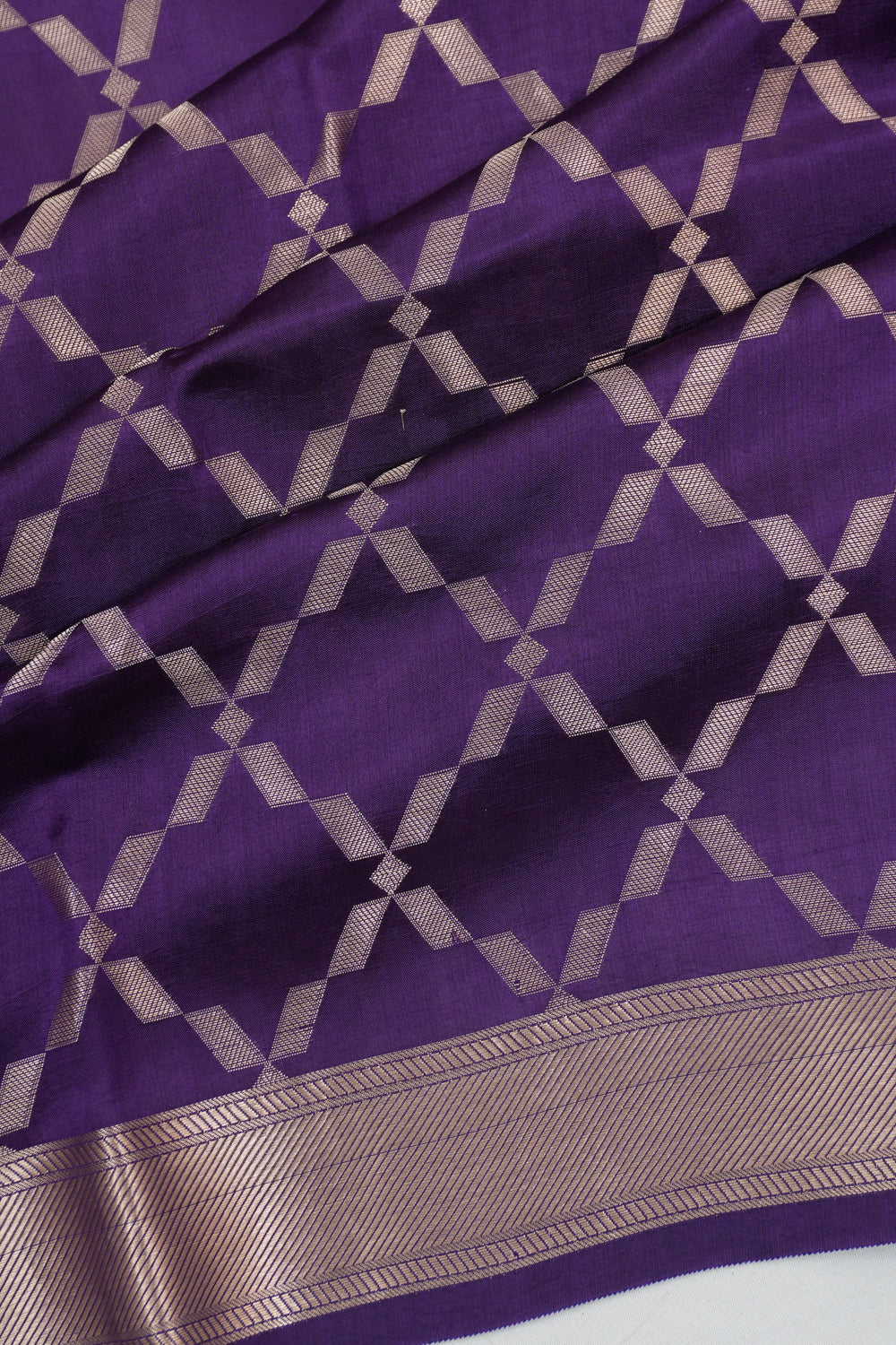 Vaanya Banaras Silk Brocade Purple Saree