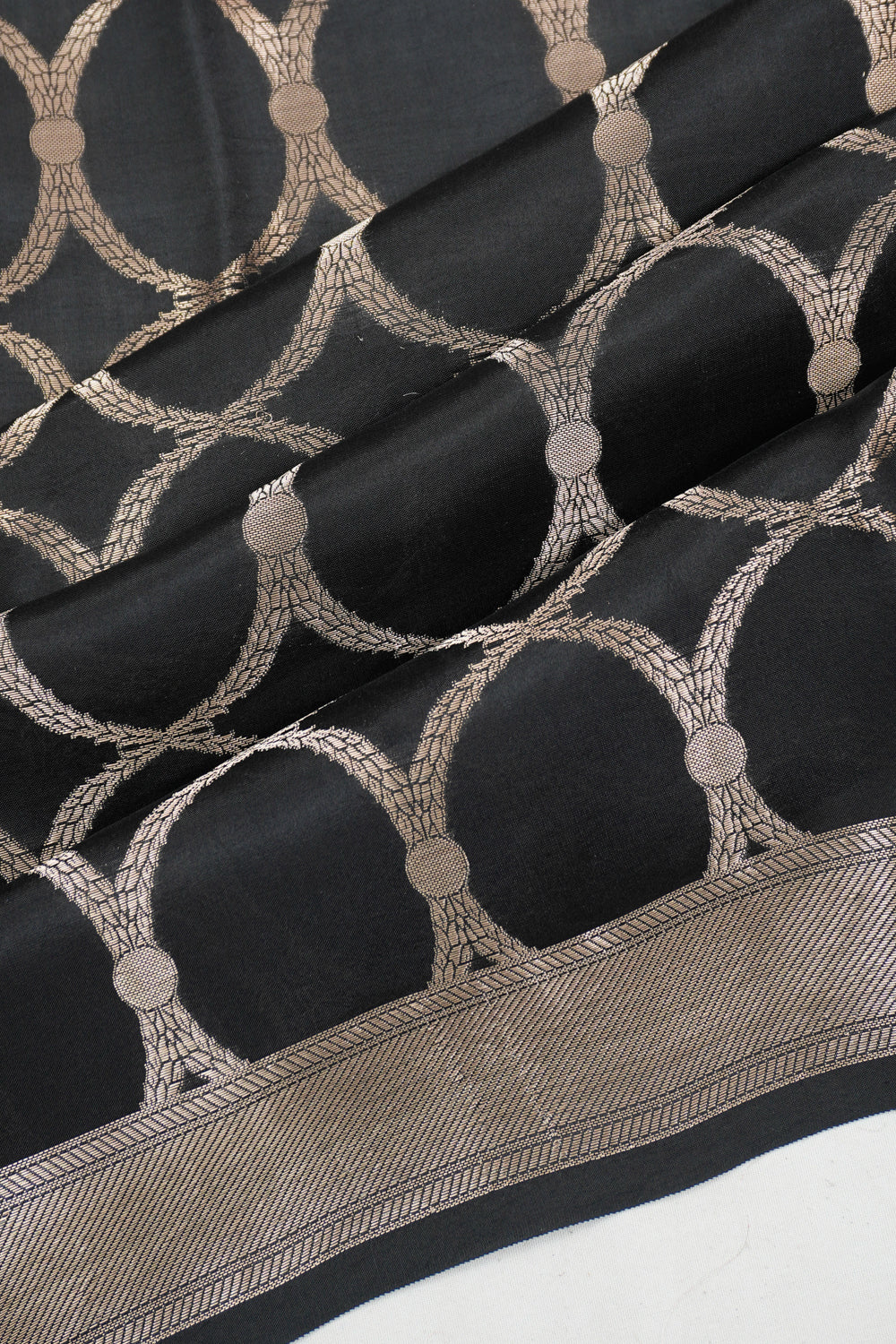 Vaanya Banaras Silk Brocade Black Saree
