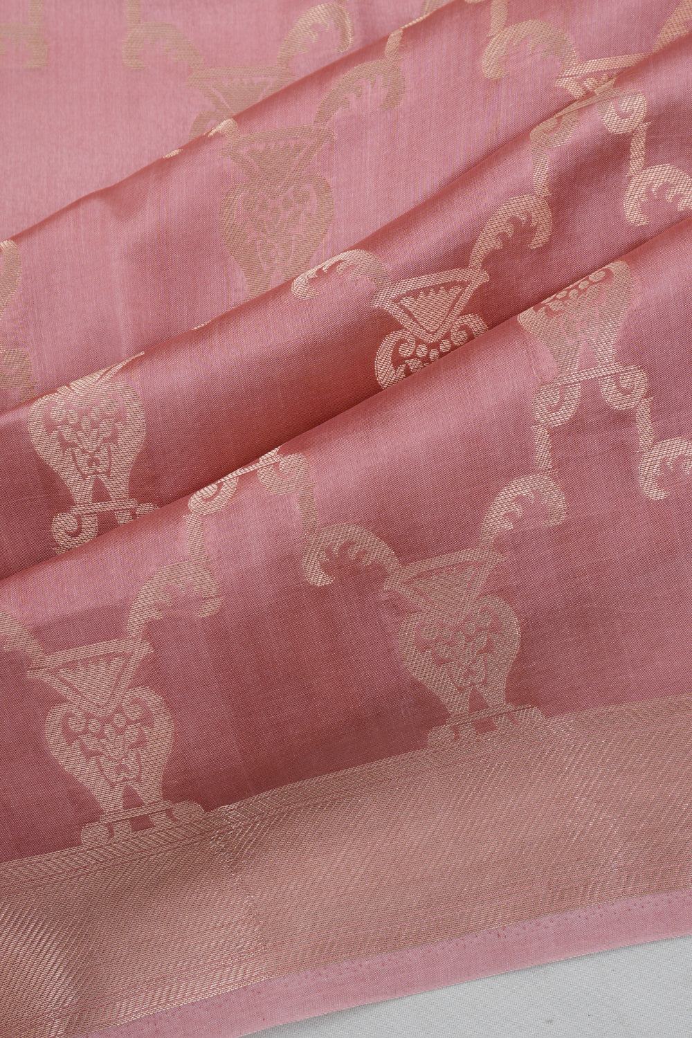 Vaanya Banaras Silk Brocade Baby Pink Saree