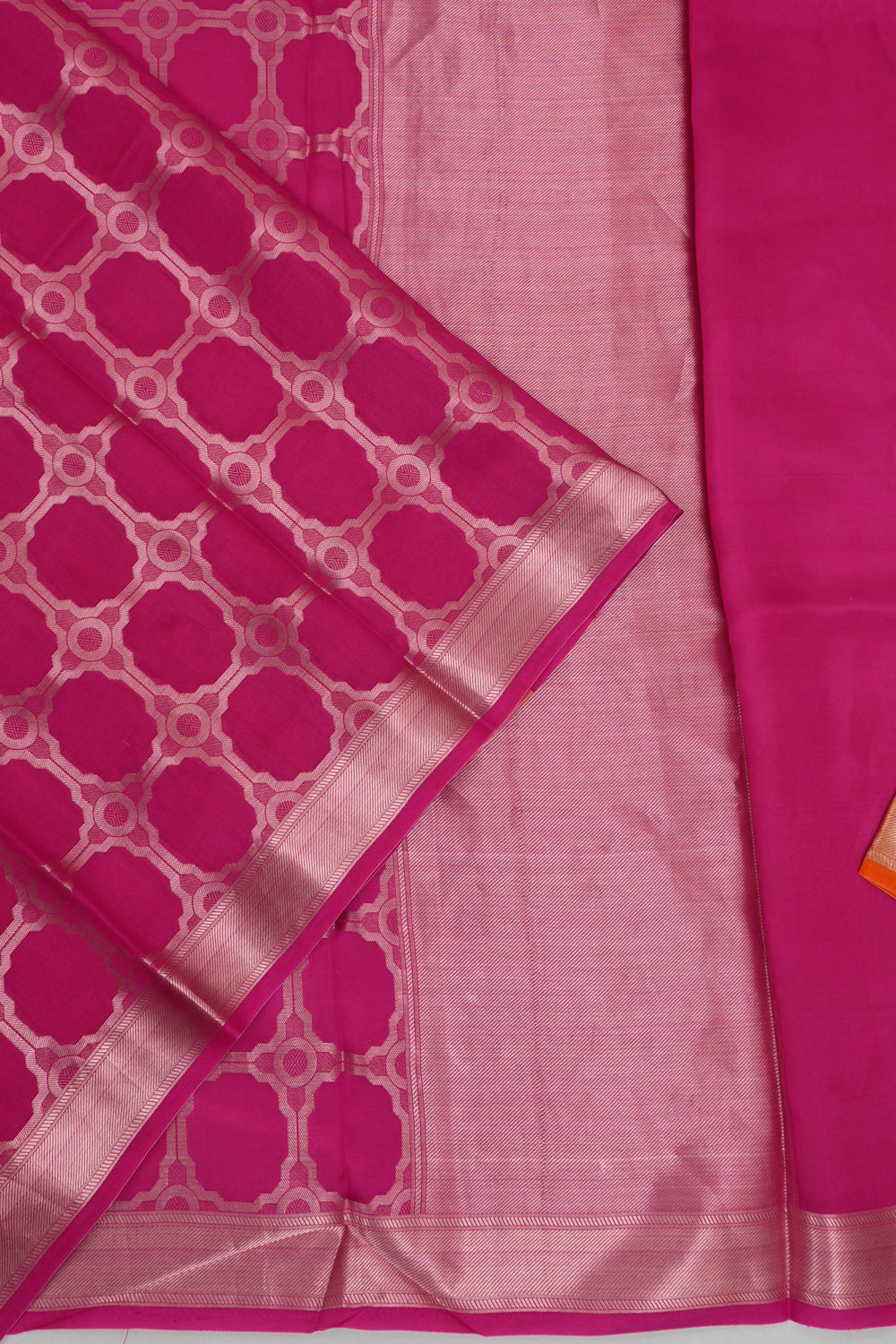 Vaanya Banaras Silk Brocade Pink Saree