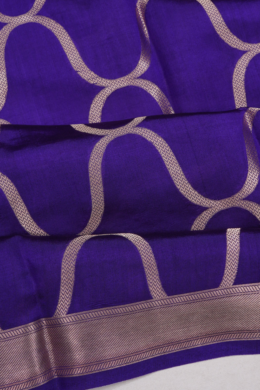 Vaanya Banaras Silk Brocade Violet Saree