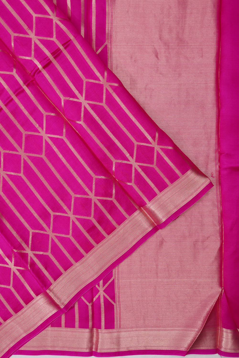 Vaanya Banaras Silk Brocade Pink Saree