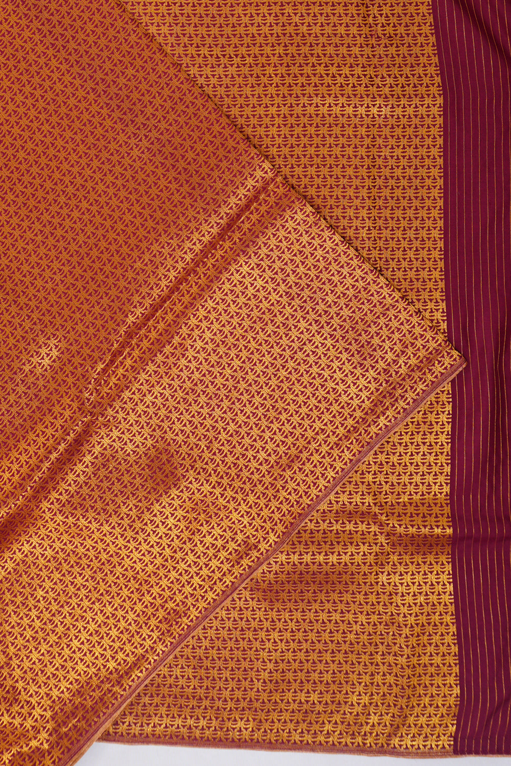 Banarasi Silk Tissue Brocade Maroon Saree