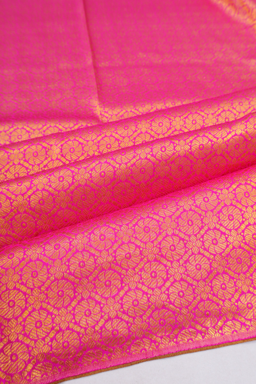 Banarasi Silk Tissue Brocade Pink Saree