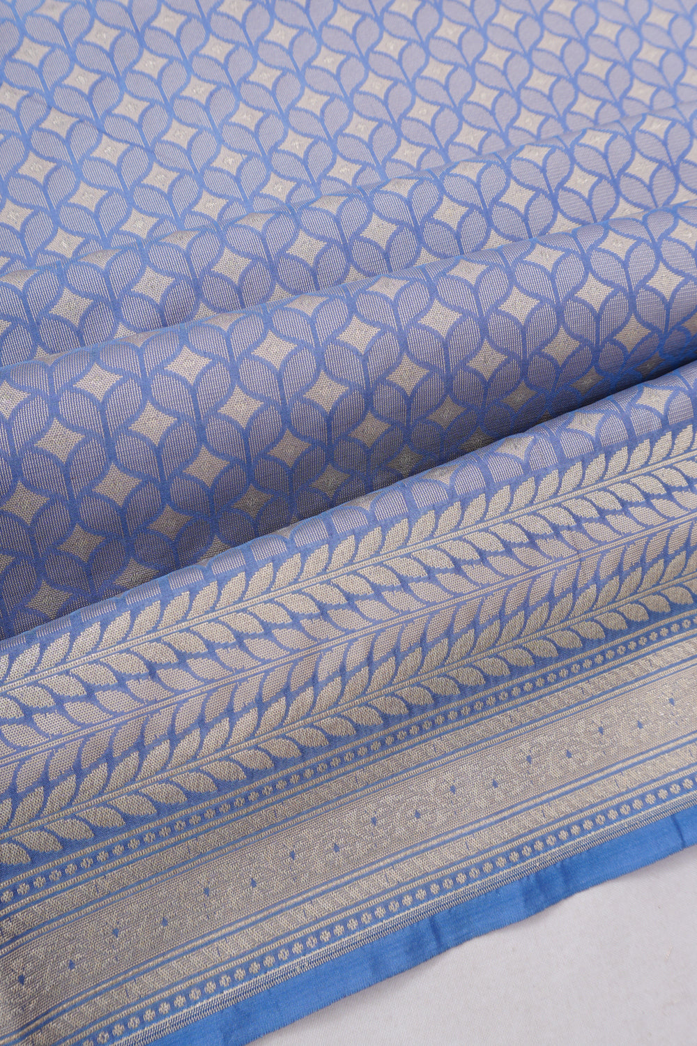 Vaanya Banaras Silk Brocade Blue Saree