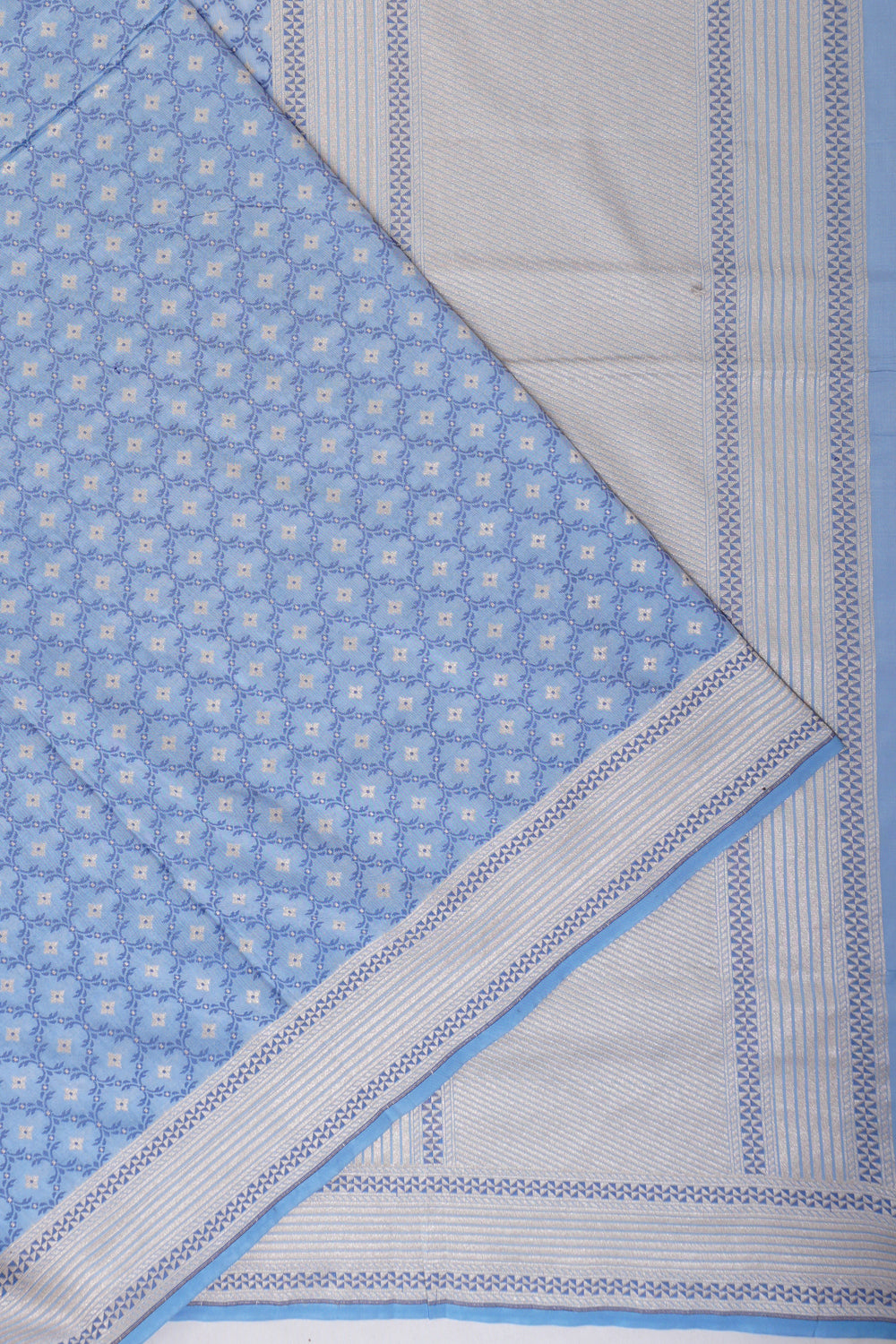 Vaanya Banaras Silk Brocade Blue Saree