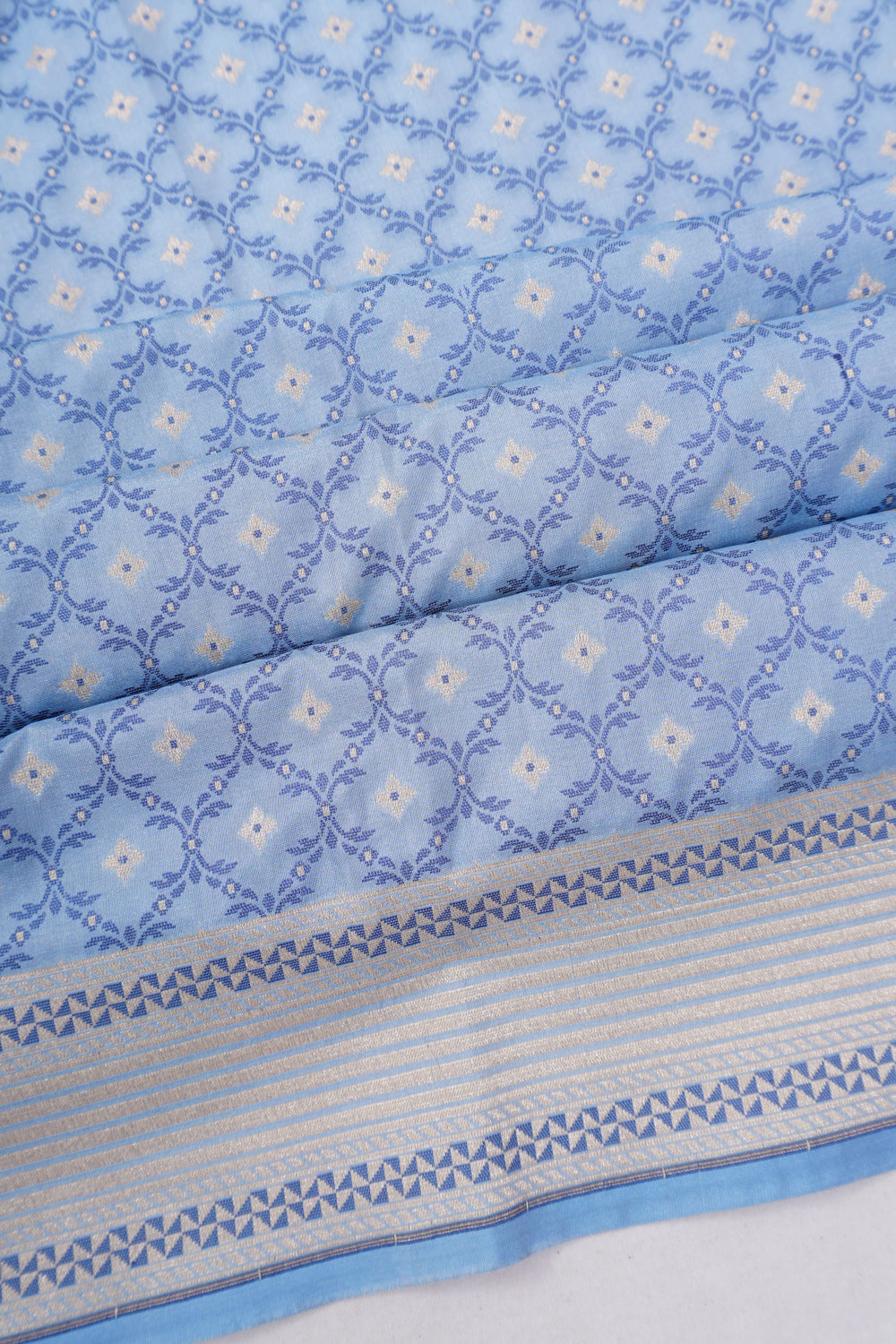 Vaanya Banaras Silk Brocade Blue Saree