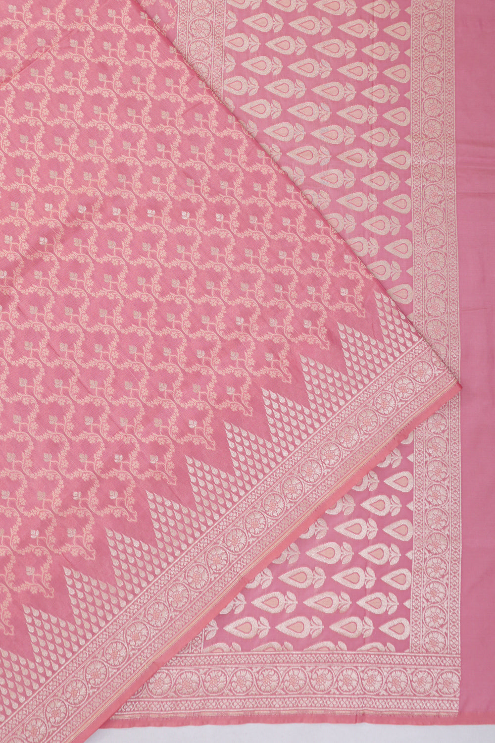 Vaanya Banaras Silk Brocade Pink Saree
