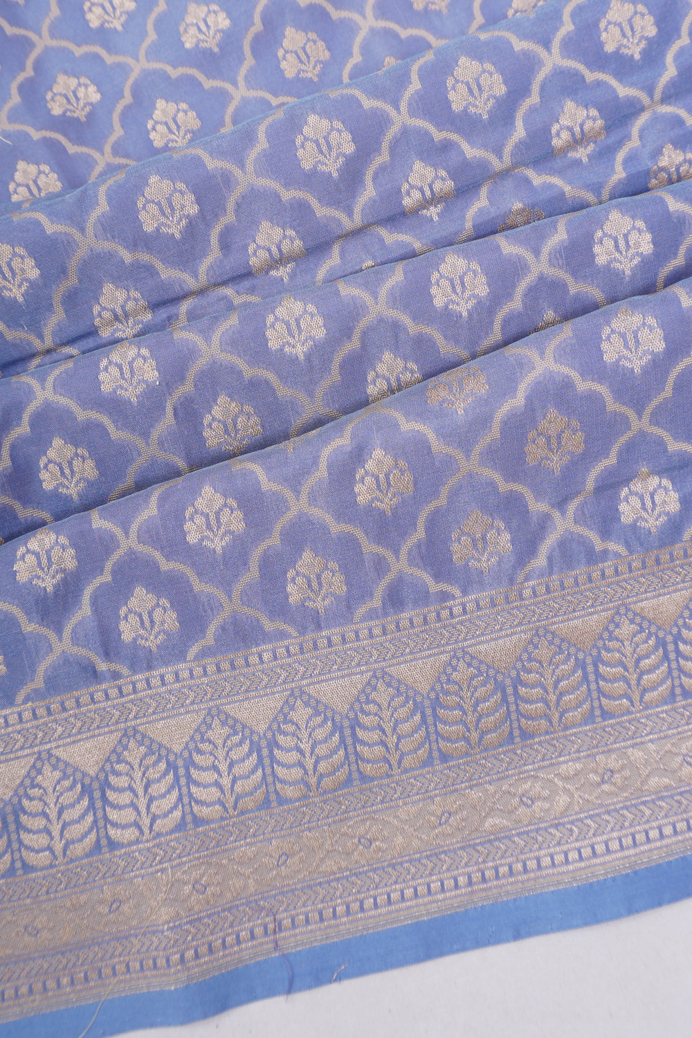Vaanya Banaras Silk Brocade Blue Saree