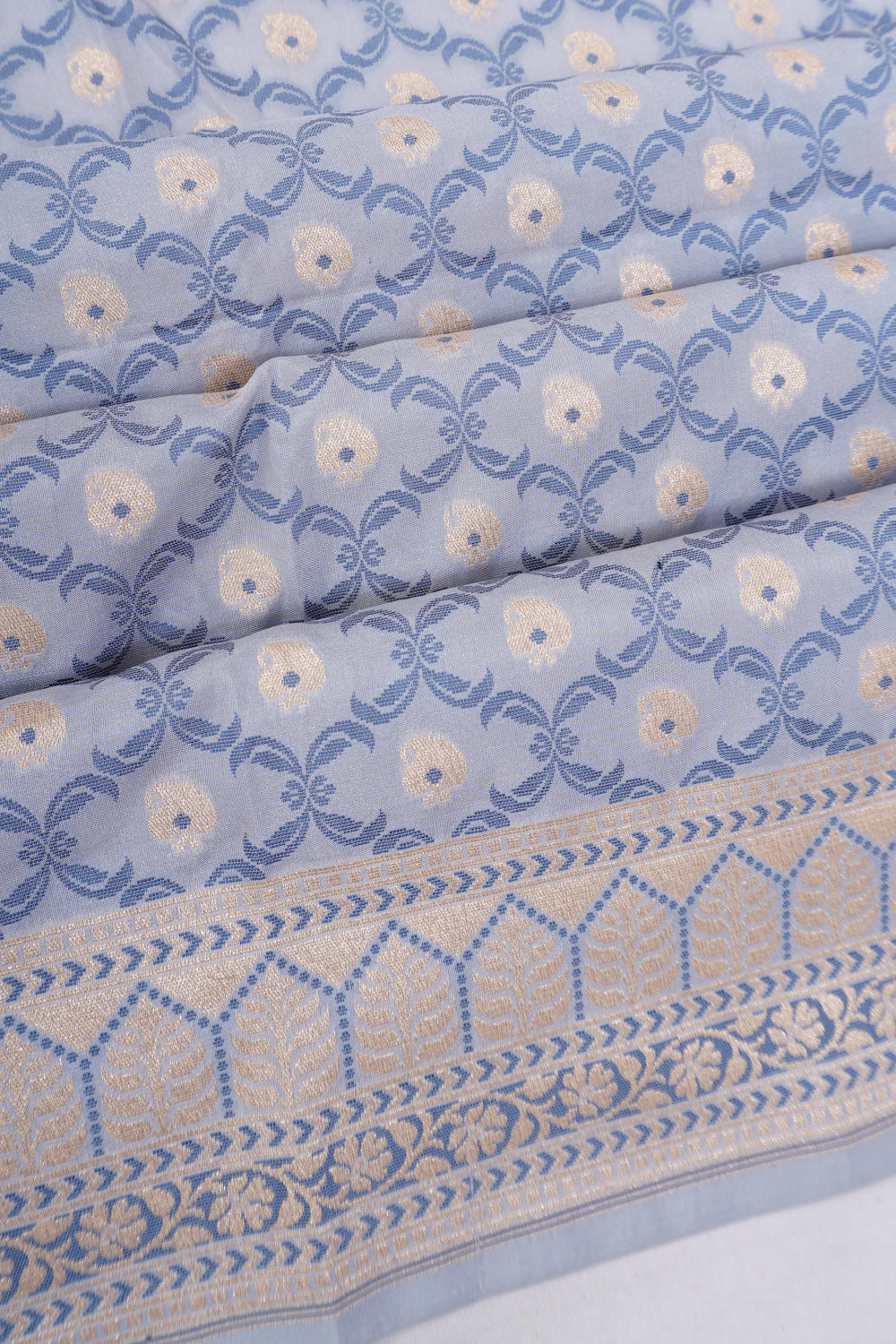 Vaanya Banaras Silk Brocade Blue Saree