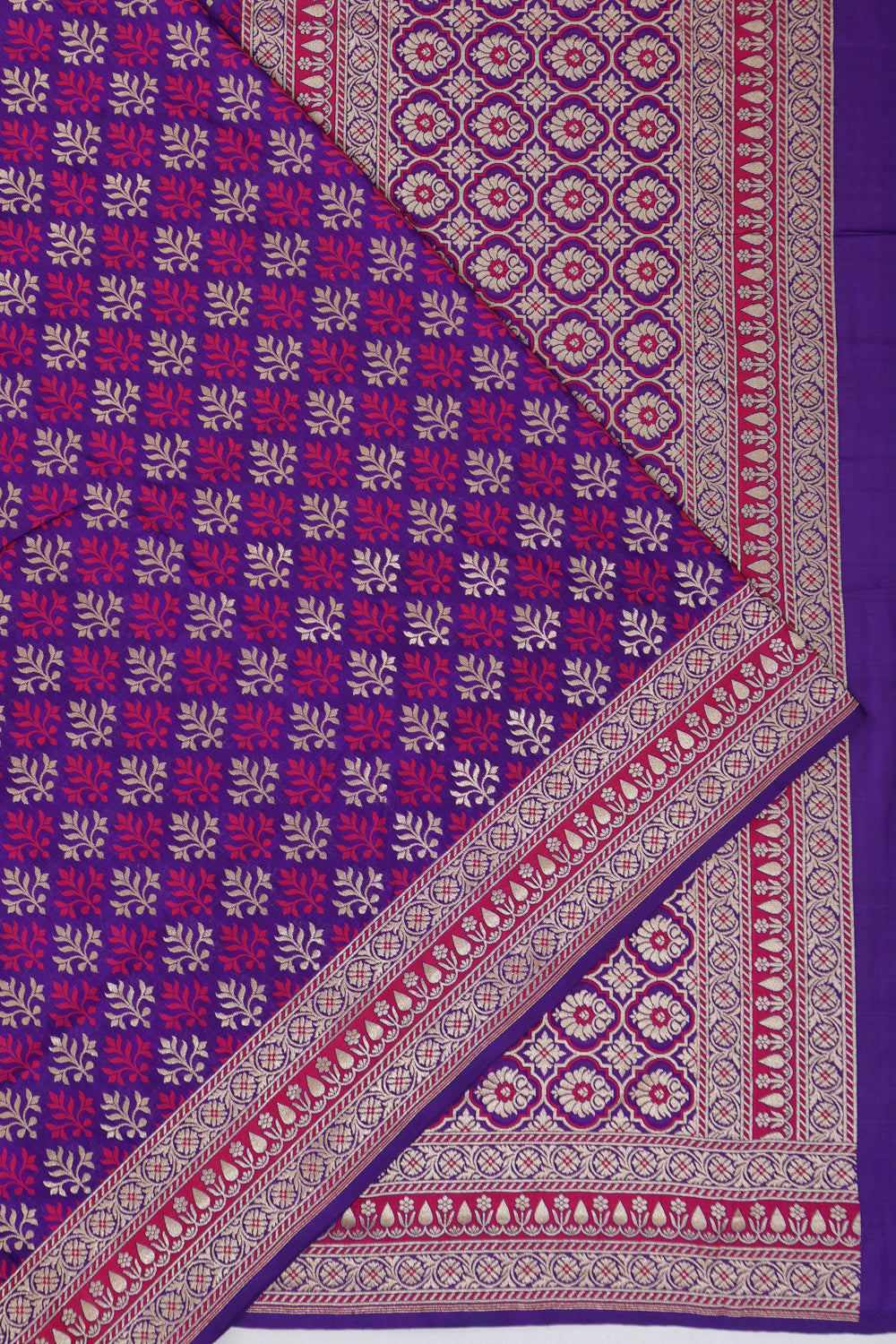 Vaanya Banaras Silk Brocade Purple Saree