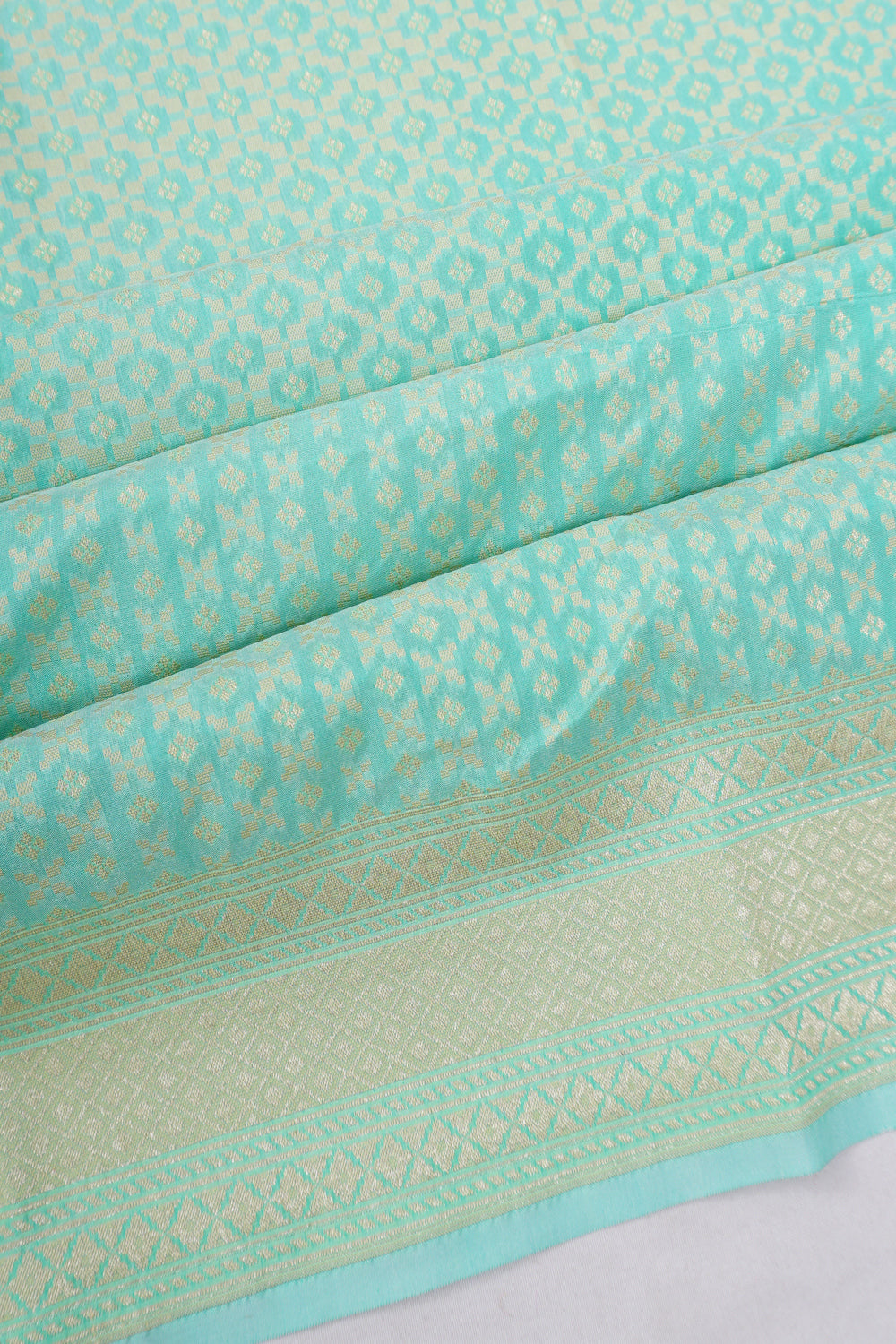 Vaanya Banaras Silk Brocade Sky Blue Saree