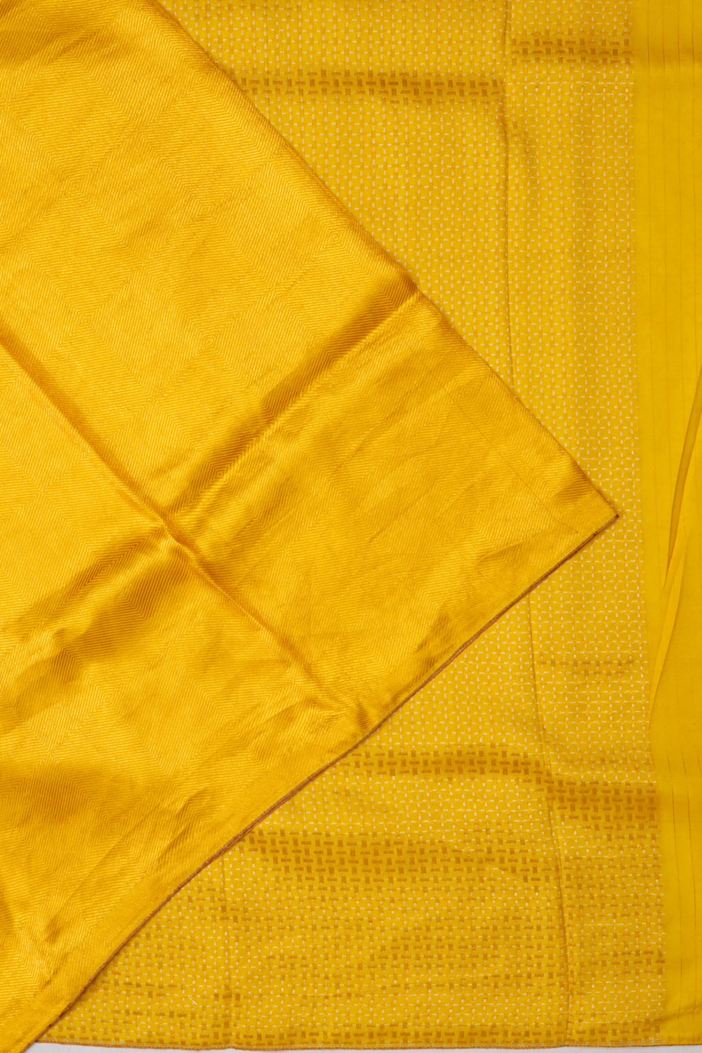 Banarasi Silk Brocade Yellow Saree