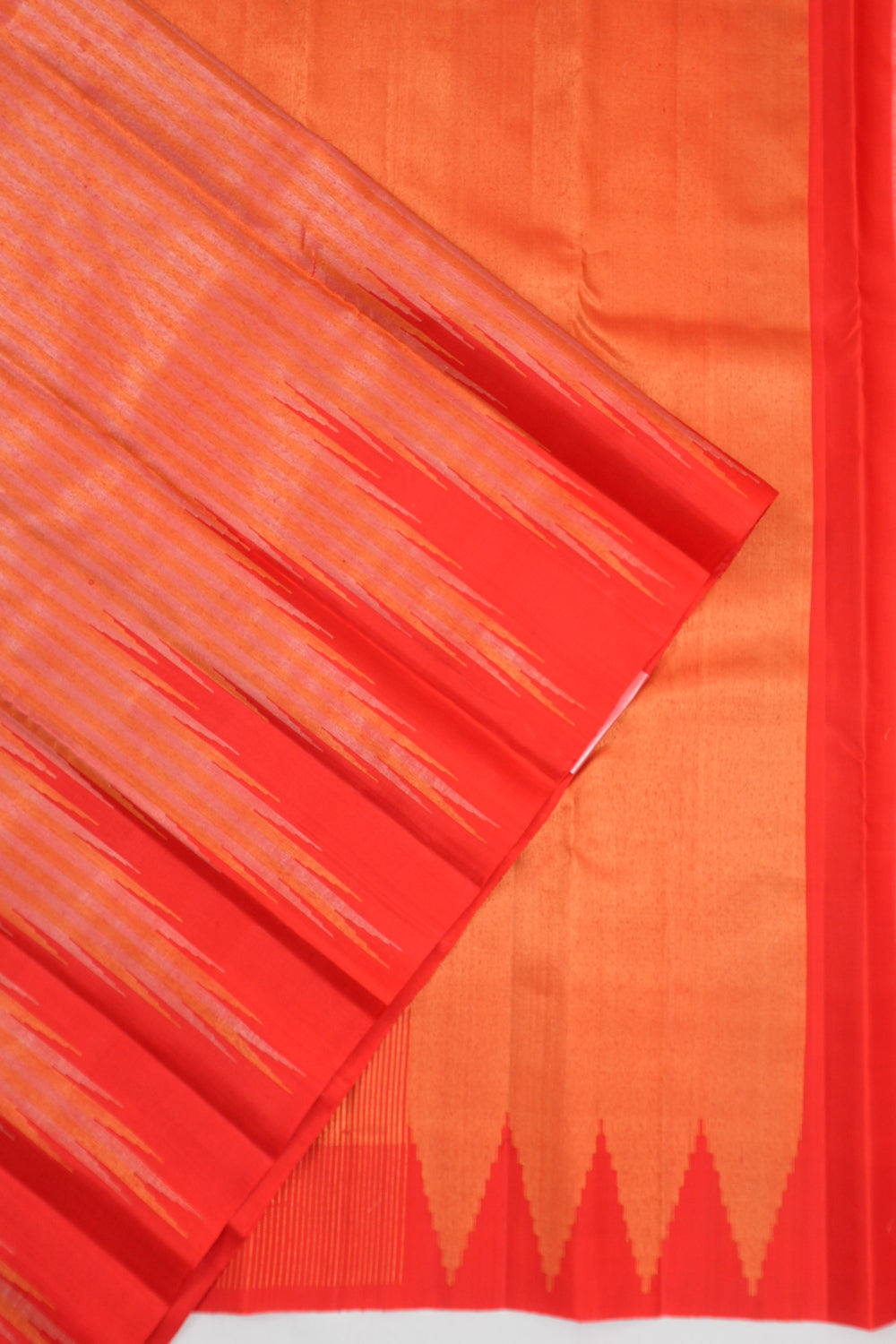 Taranga Kanchi Silk Brocade Red Saree