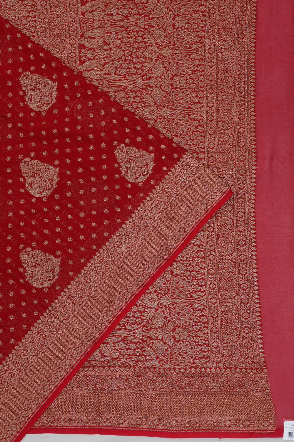 Vaanya Banaras Georgette Brocade Red Saree