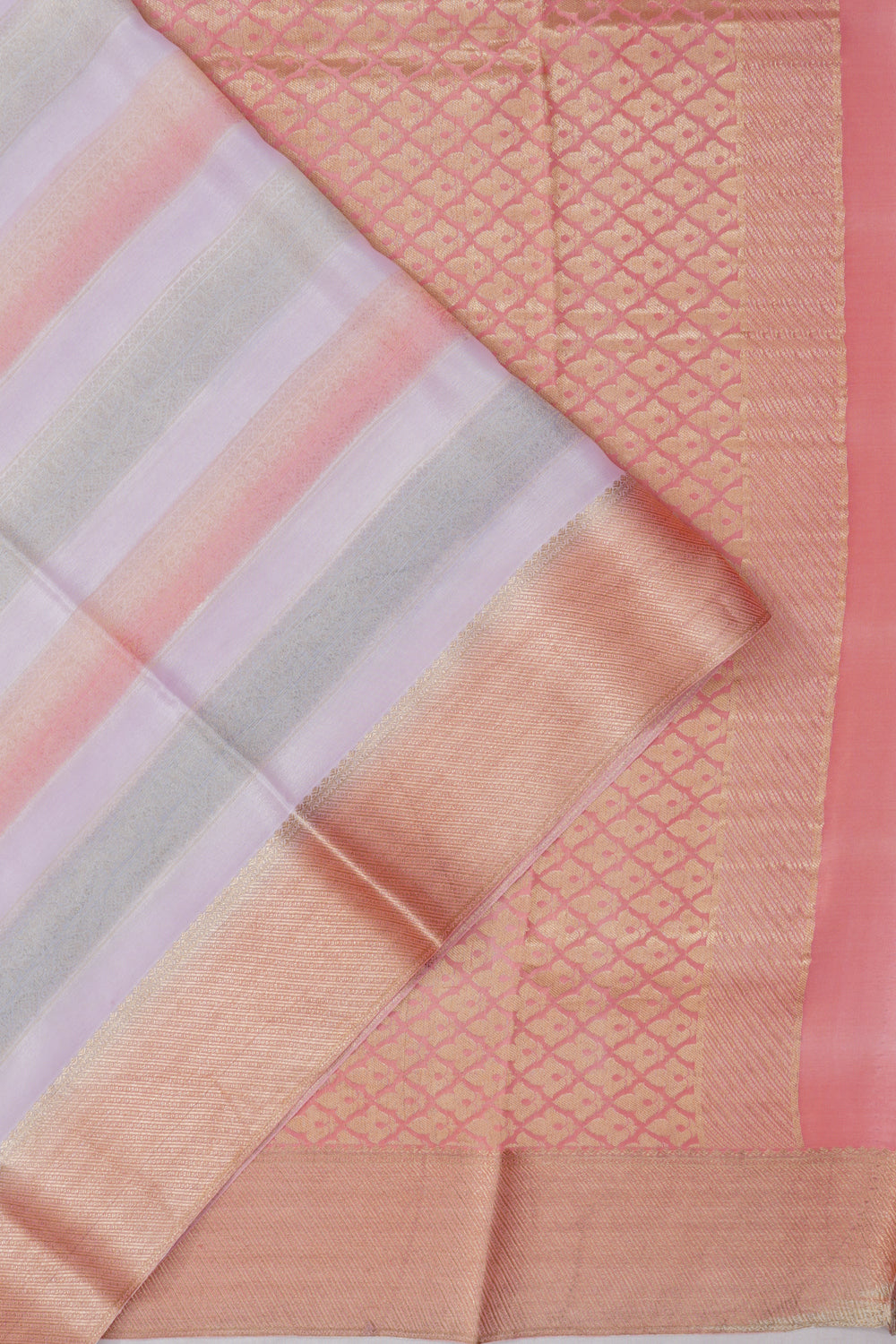 Mysore Silk Brocade Off White Saree