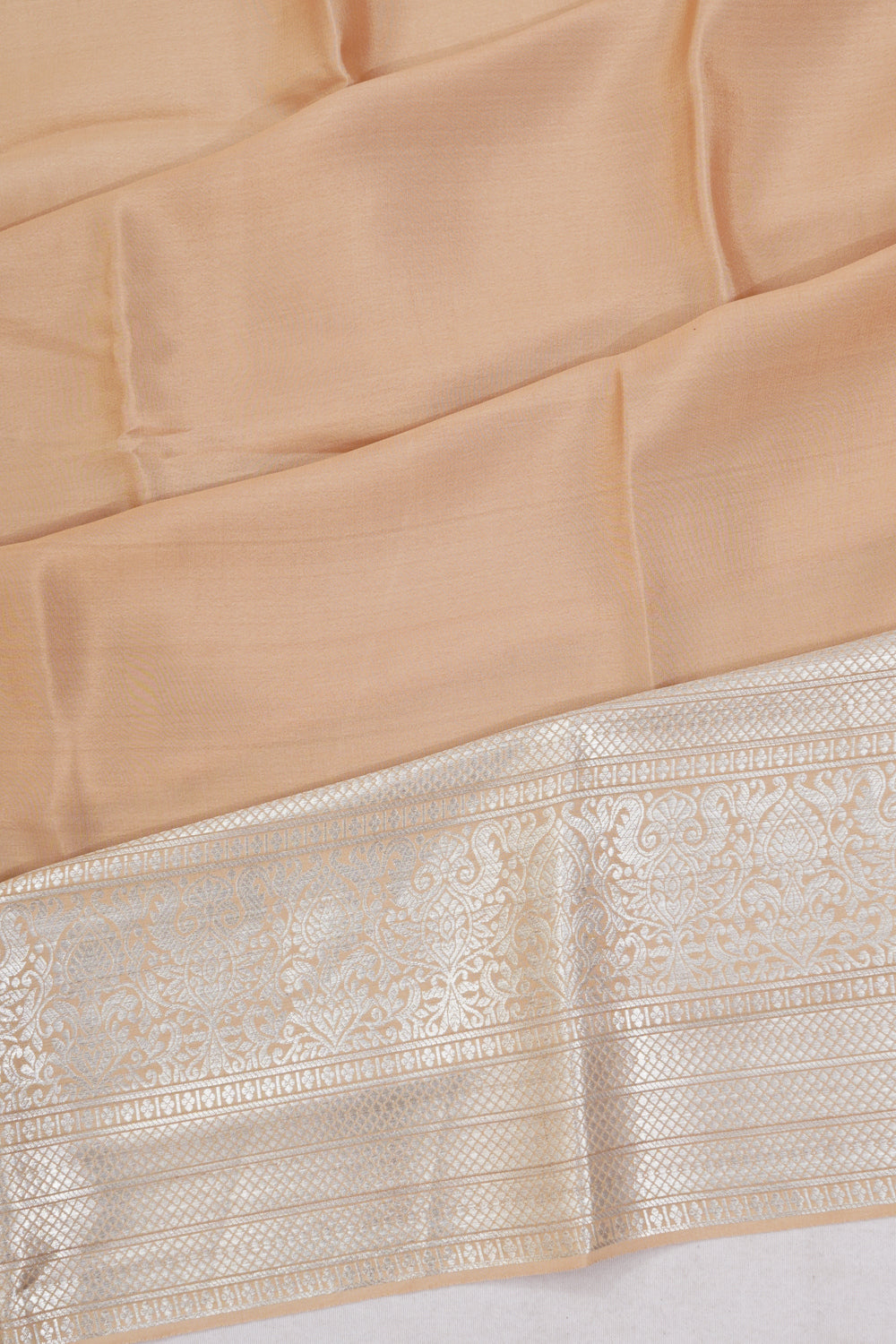 Mysore Silk Plain Peach Saree