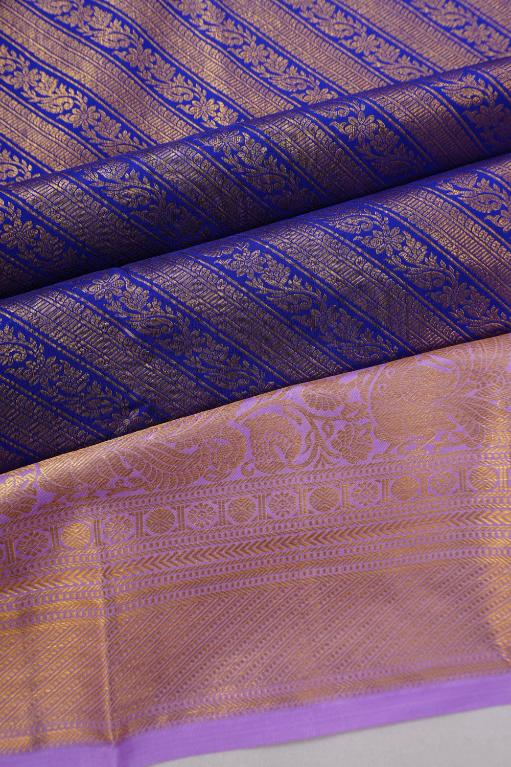 Dharmavaram Silk Brocade Blue Saree
