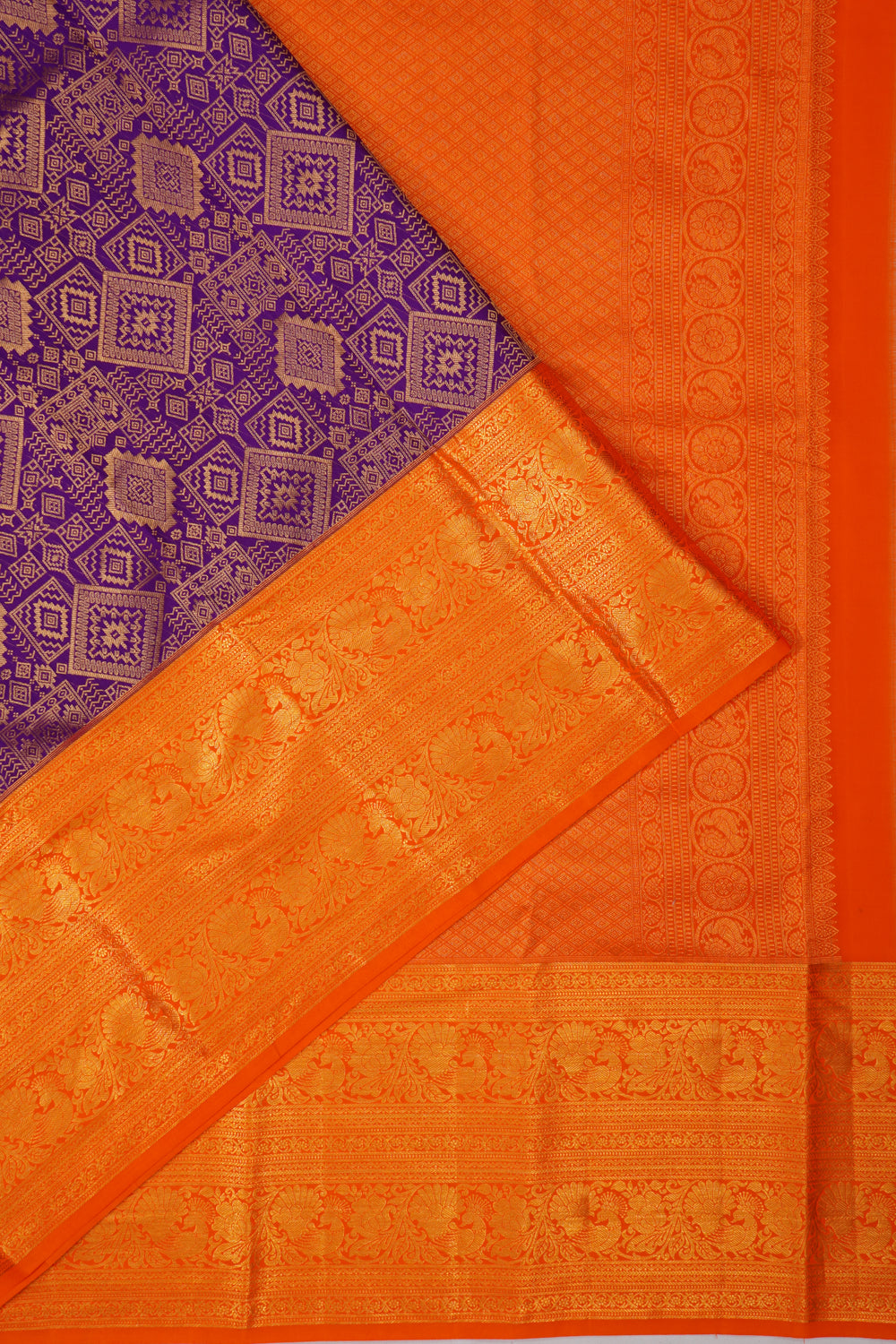 Dharmavaram Silk Brocade Purple Saree