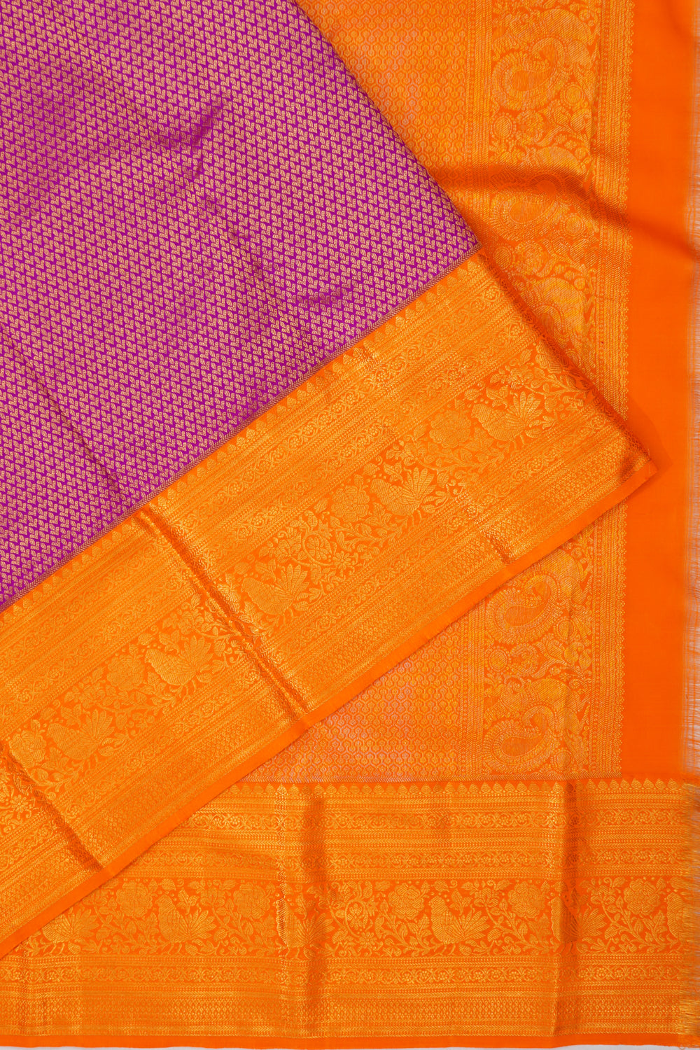 Dharmavaram Silk Brocade Purple Saree