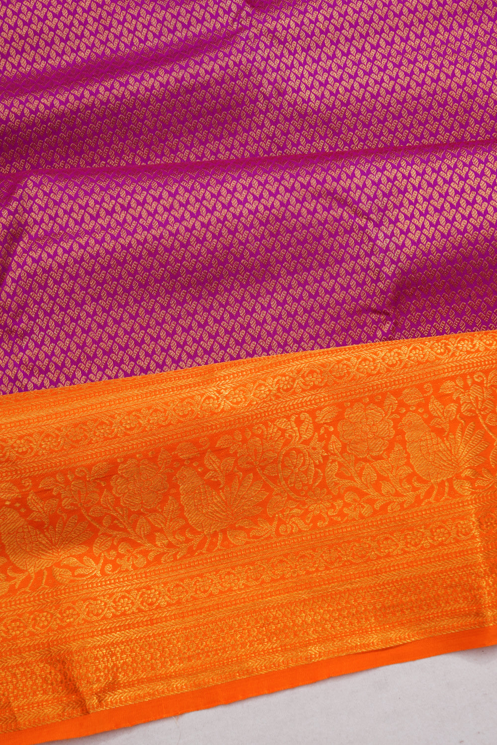 Dharmavaram Silk Brocade Purple Saree