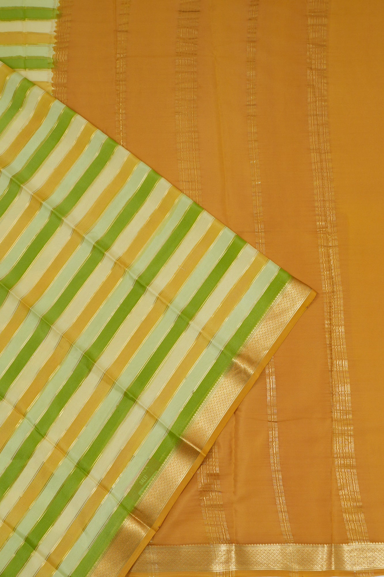 Mysore Silk Brocade Multicolour Saree