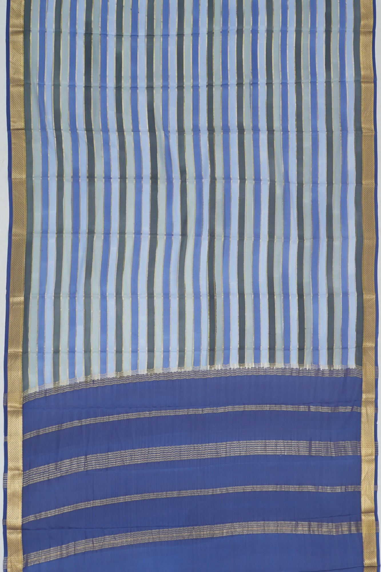 Mysore Silk Brocade Multicolour Saree