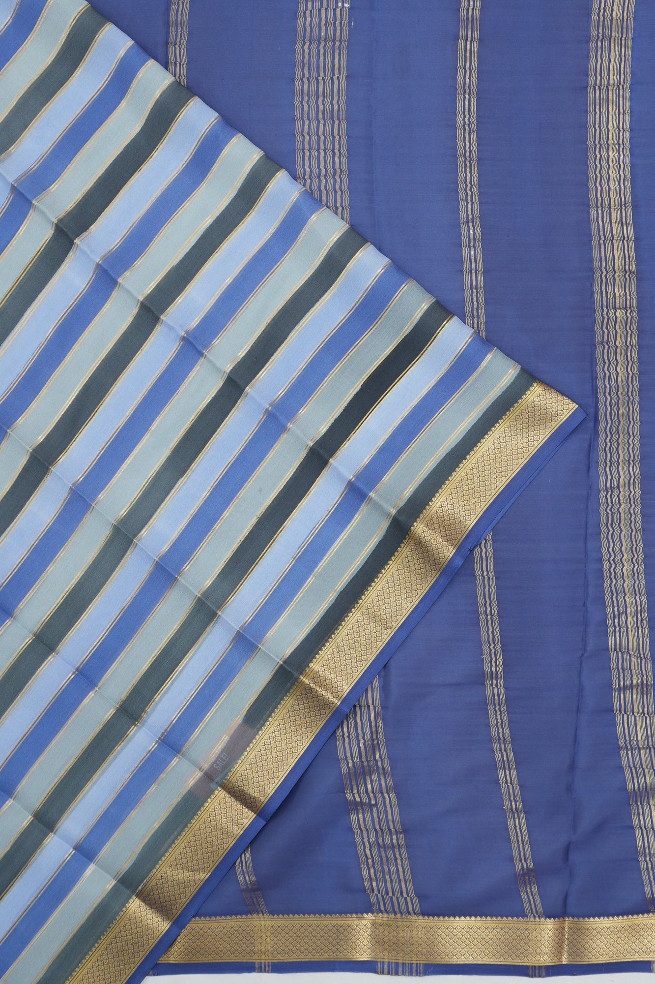 Mysore Silk Brocade Multicolour Saree