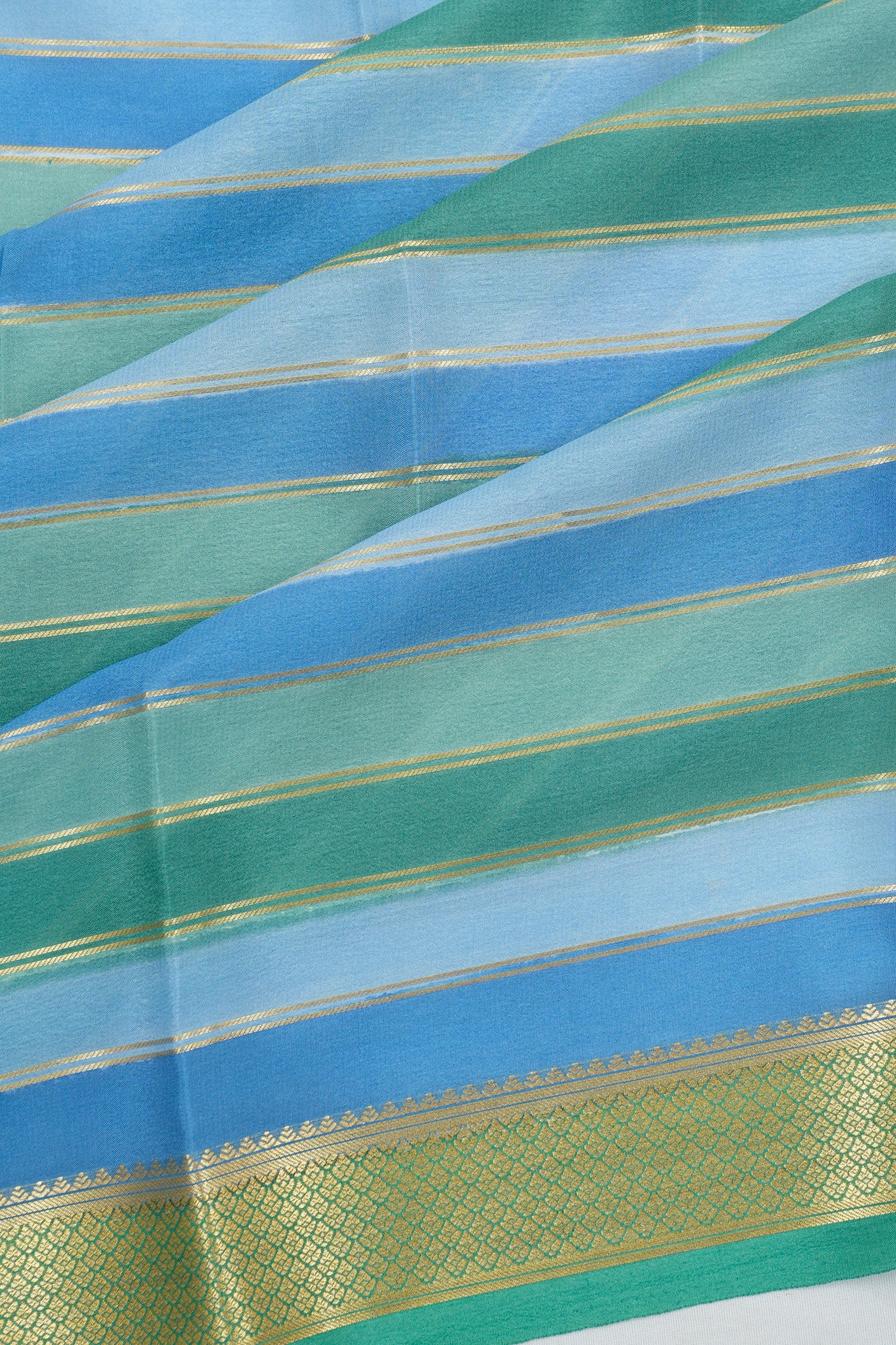 Mysore Silk Brocade Multicolour Saree
