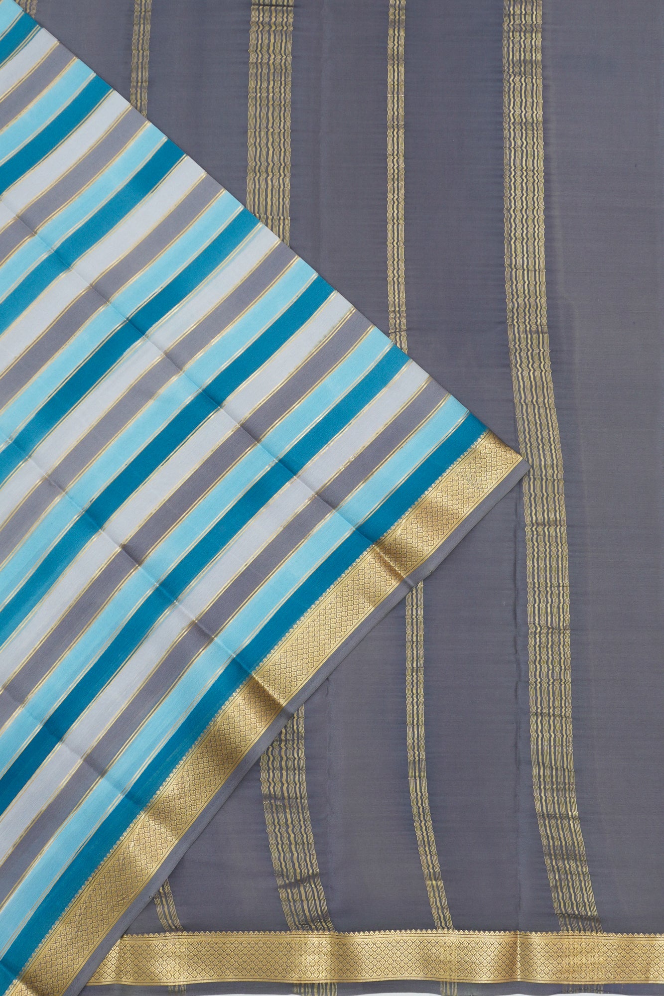 Mysore Silk Brocade Multicolour Saree