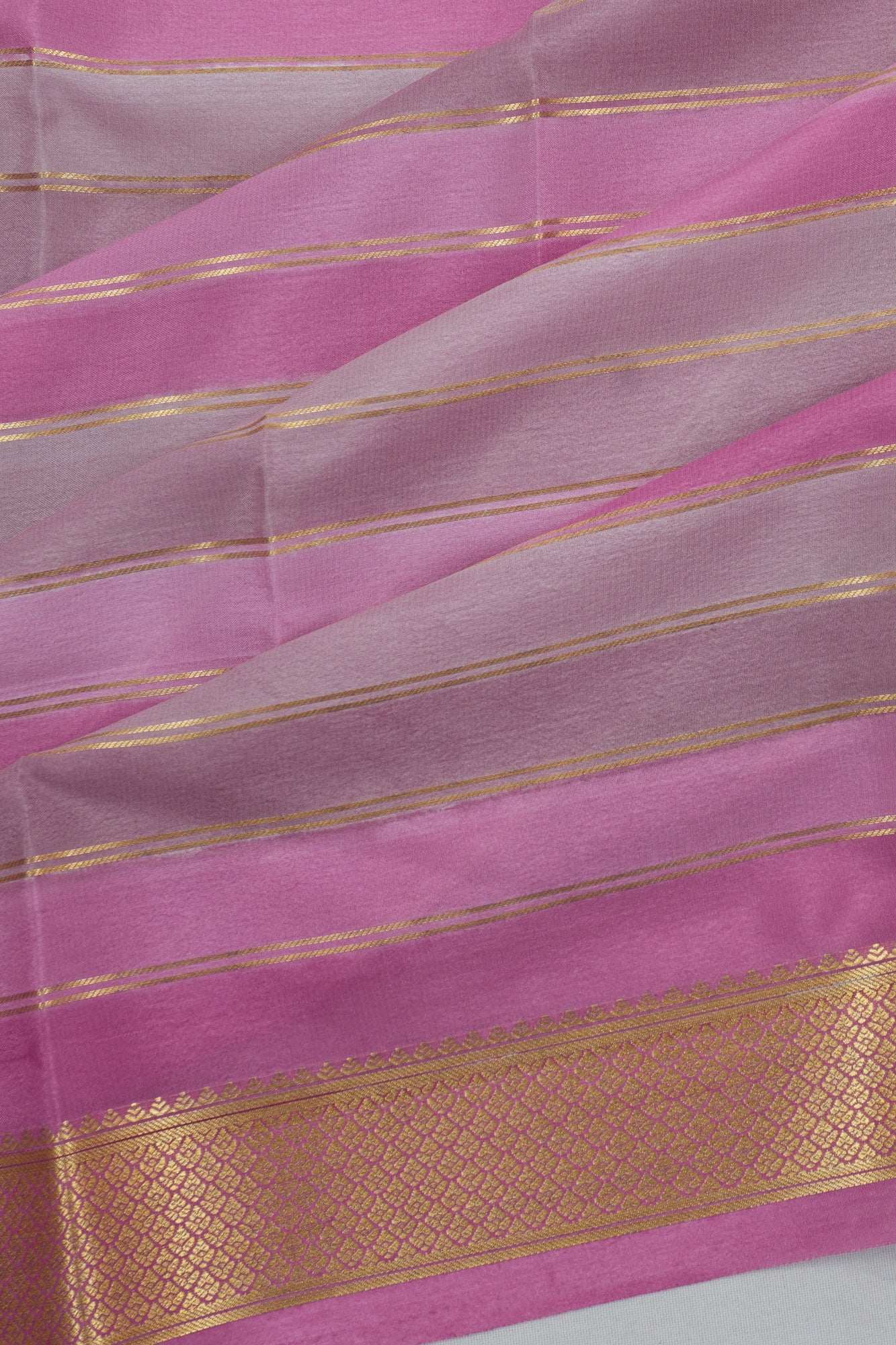 Mysore Silk Brocade Multicolour Saree