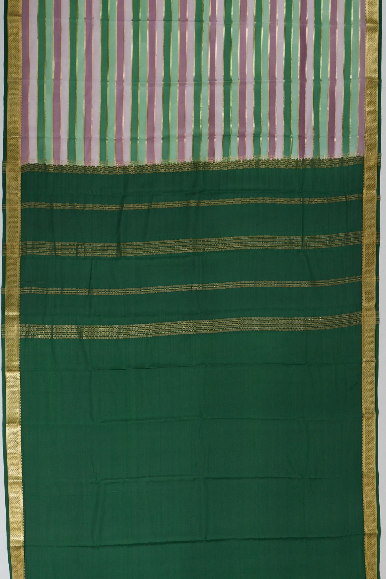 Mysore Silk Brocade Multicolour Saree