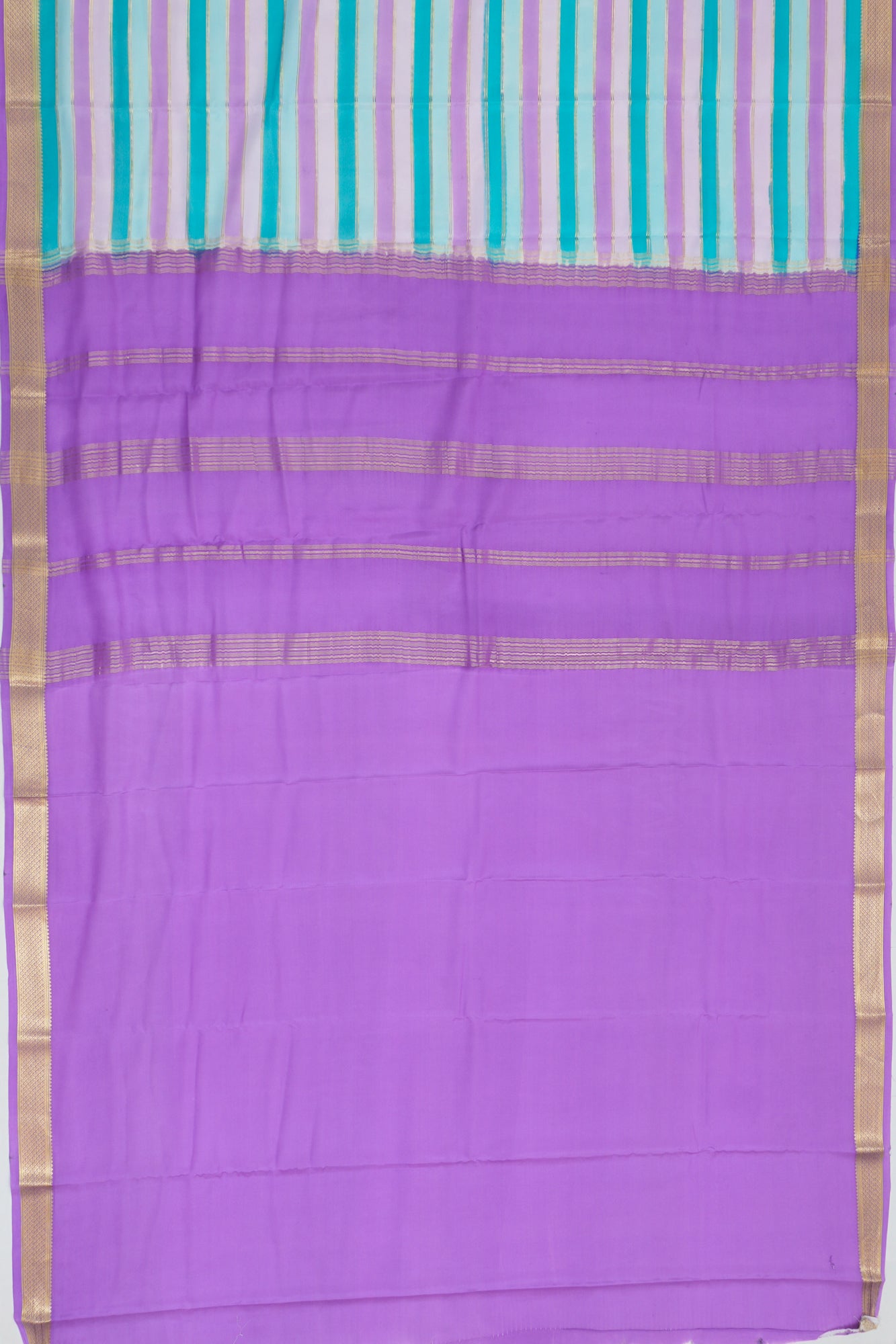 Mysore Silk Brocade Multicolour Saree
