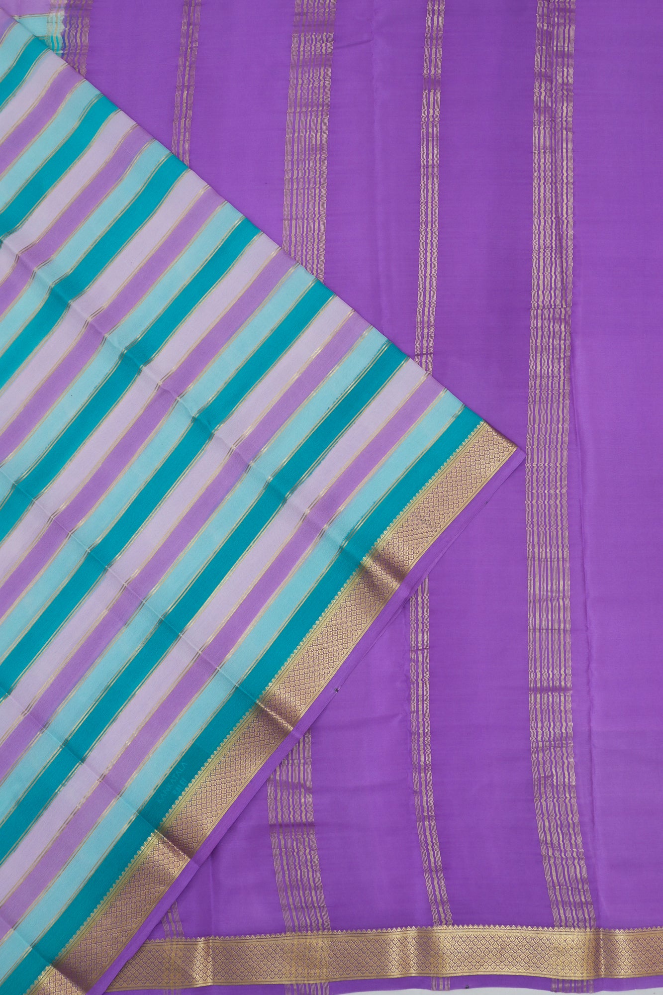 Mysore Silk Brocade Multicolour Saree