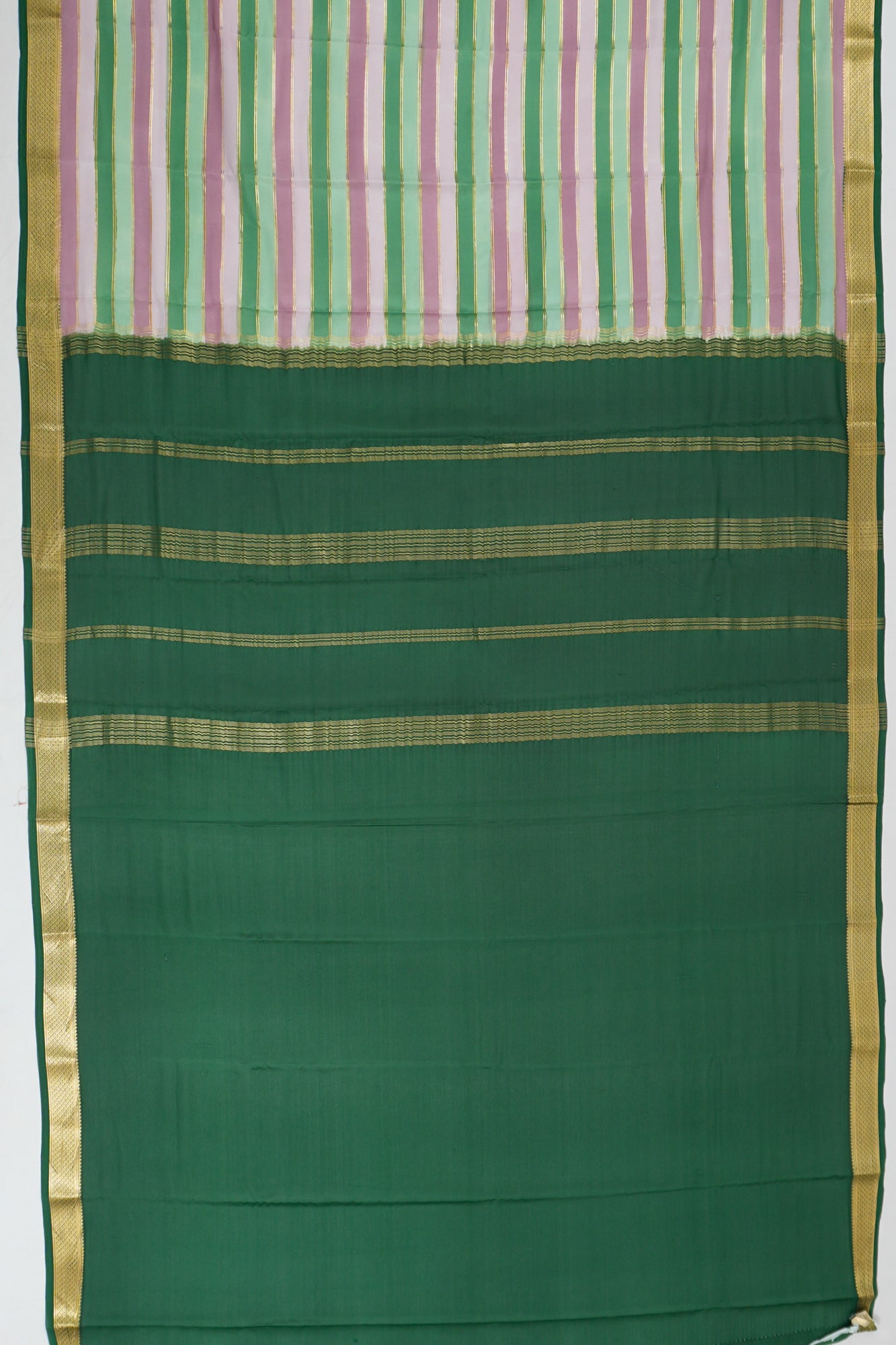 Mysore Silk Brocade Multicolour Saree