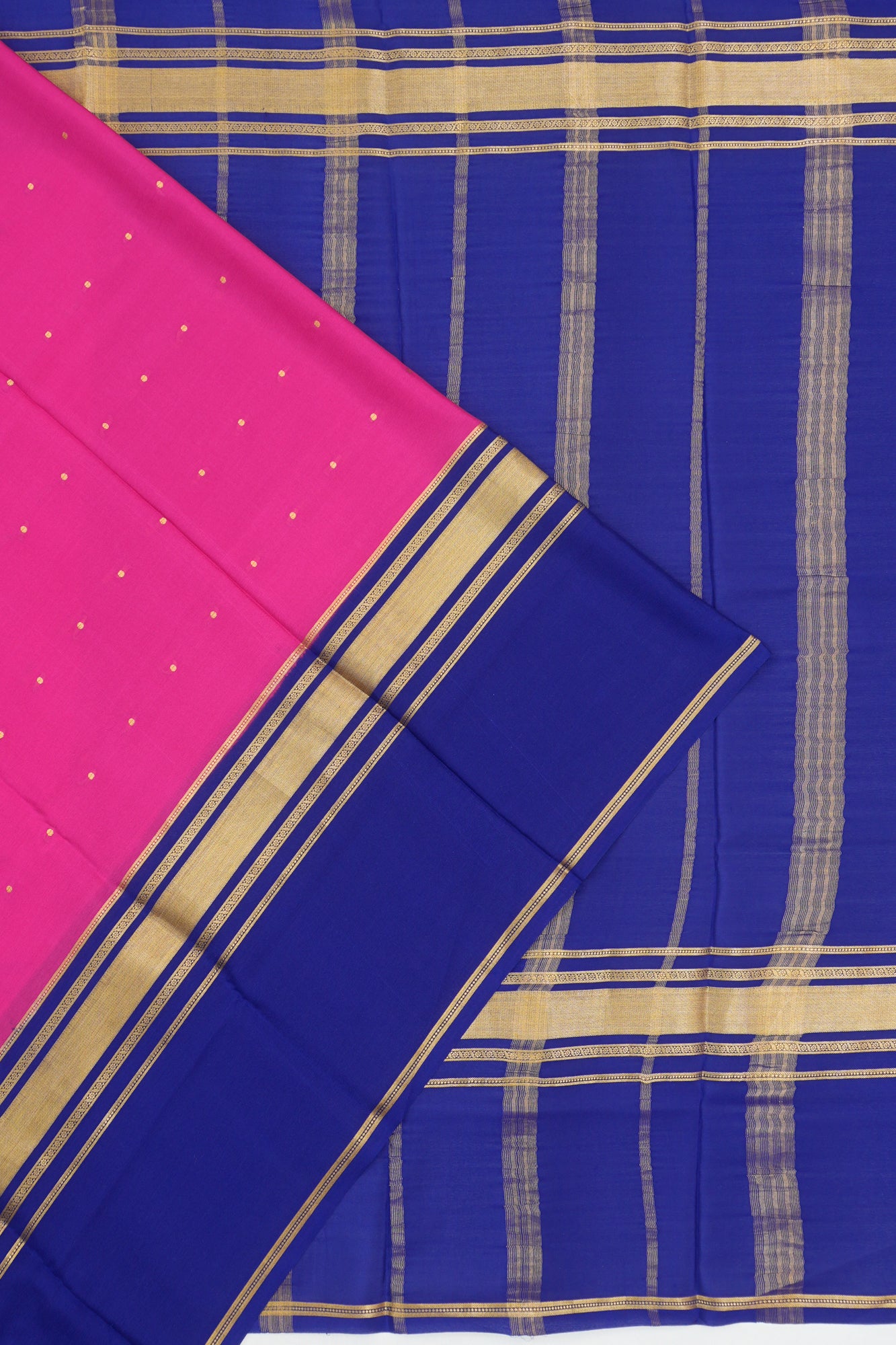 Mysore Silk Brocade Pink Saree