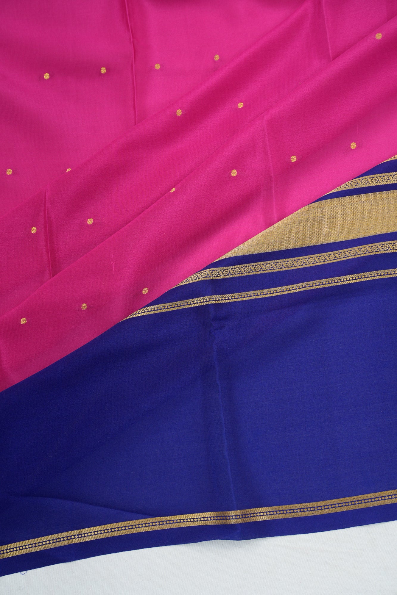 Mysore Silk Brocade Pink Saree