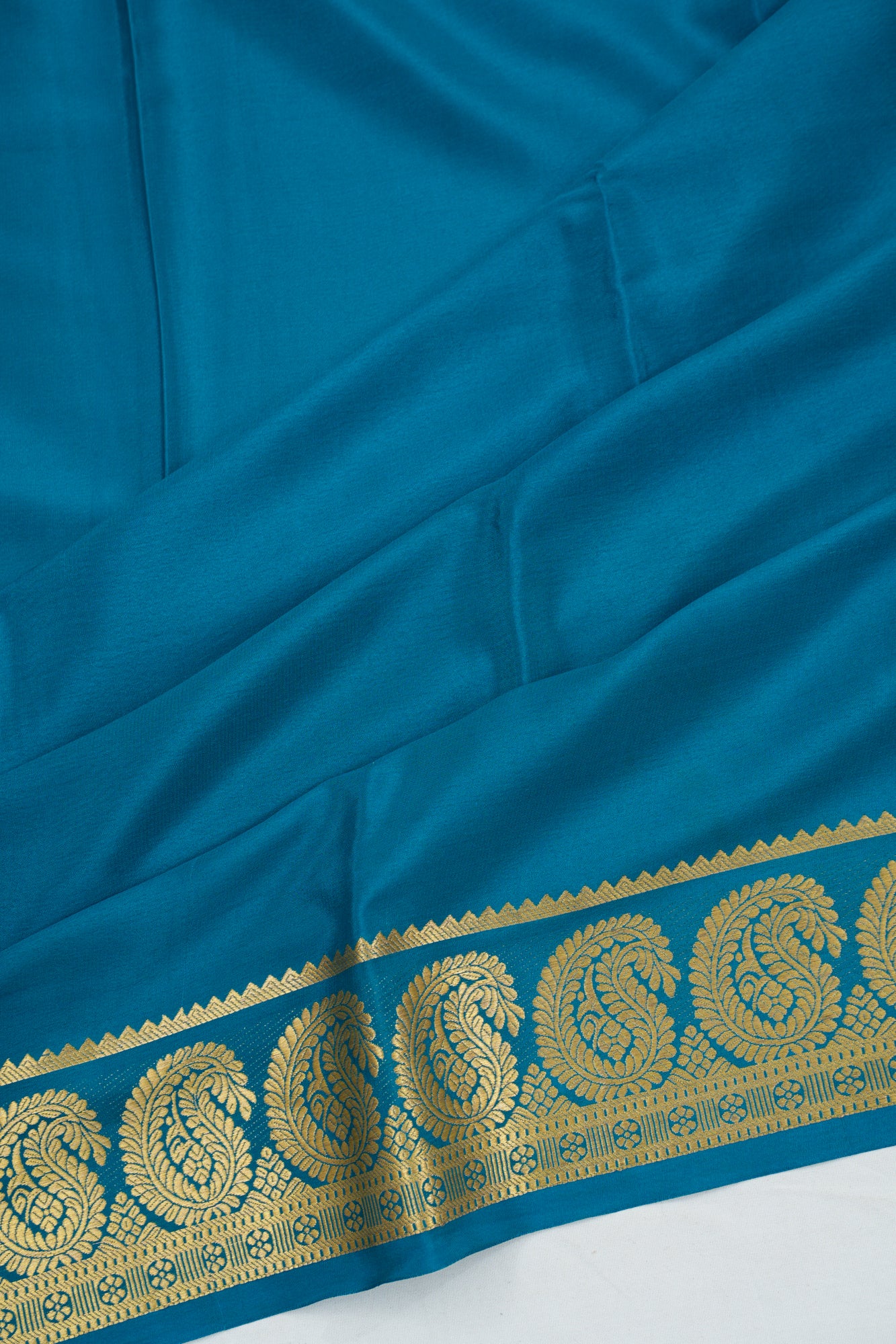 Mysore Silk Brocade Blue Saree
