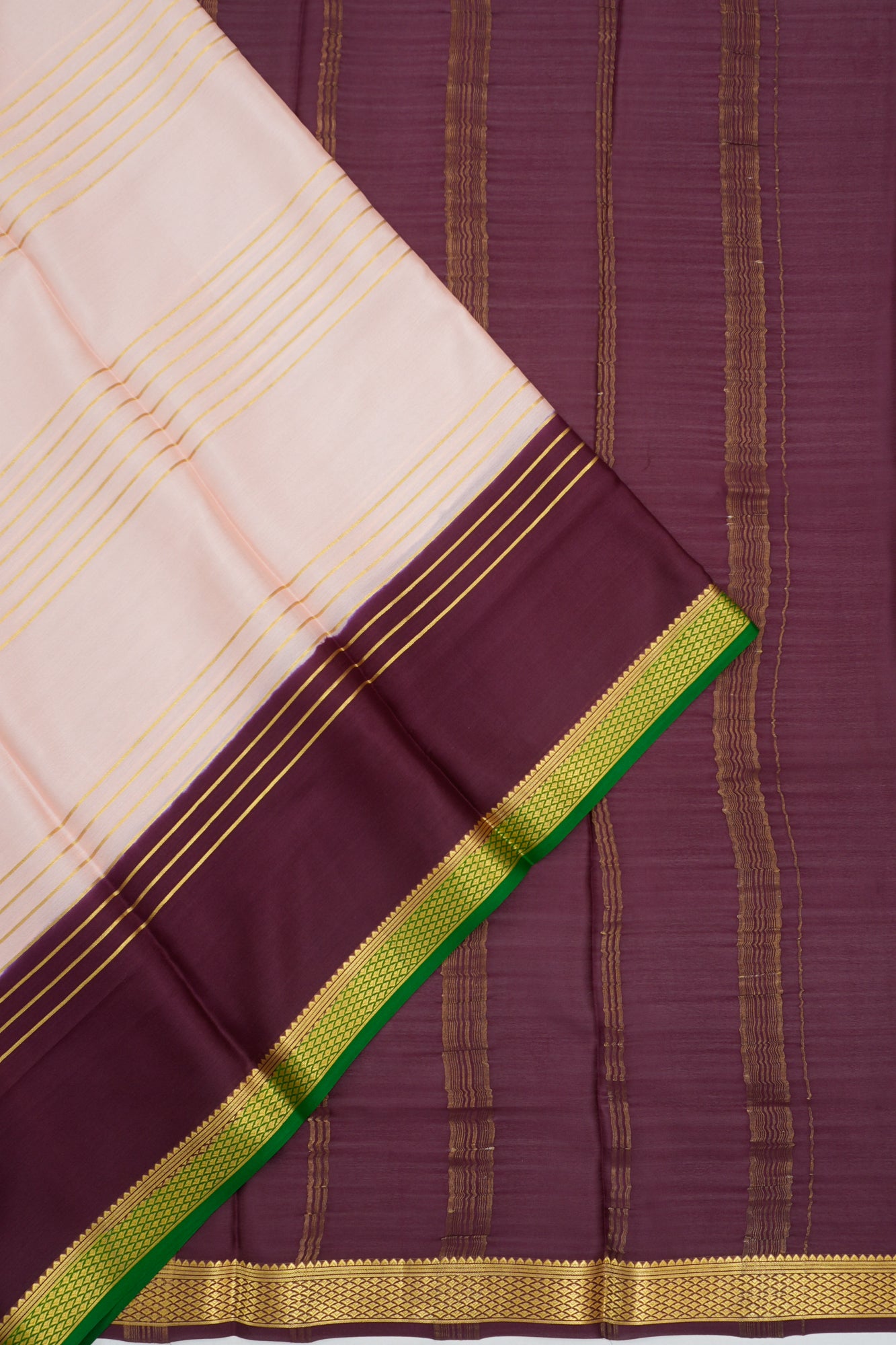 Mysore Silk Brocade Pink Saree