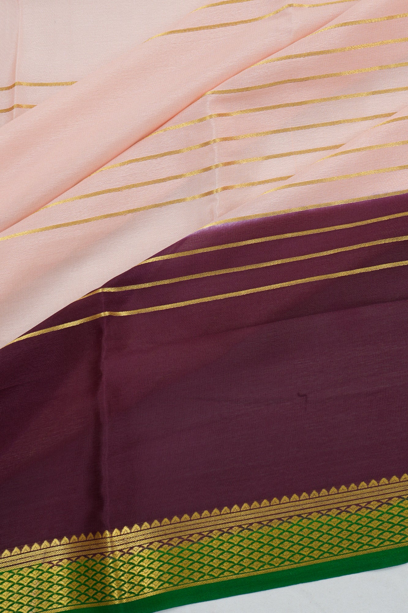 Mysore Silk Brocade Pink Saree