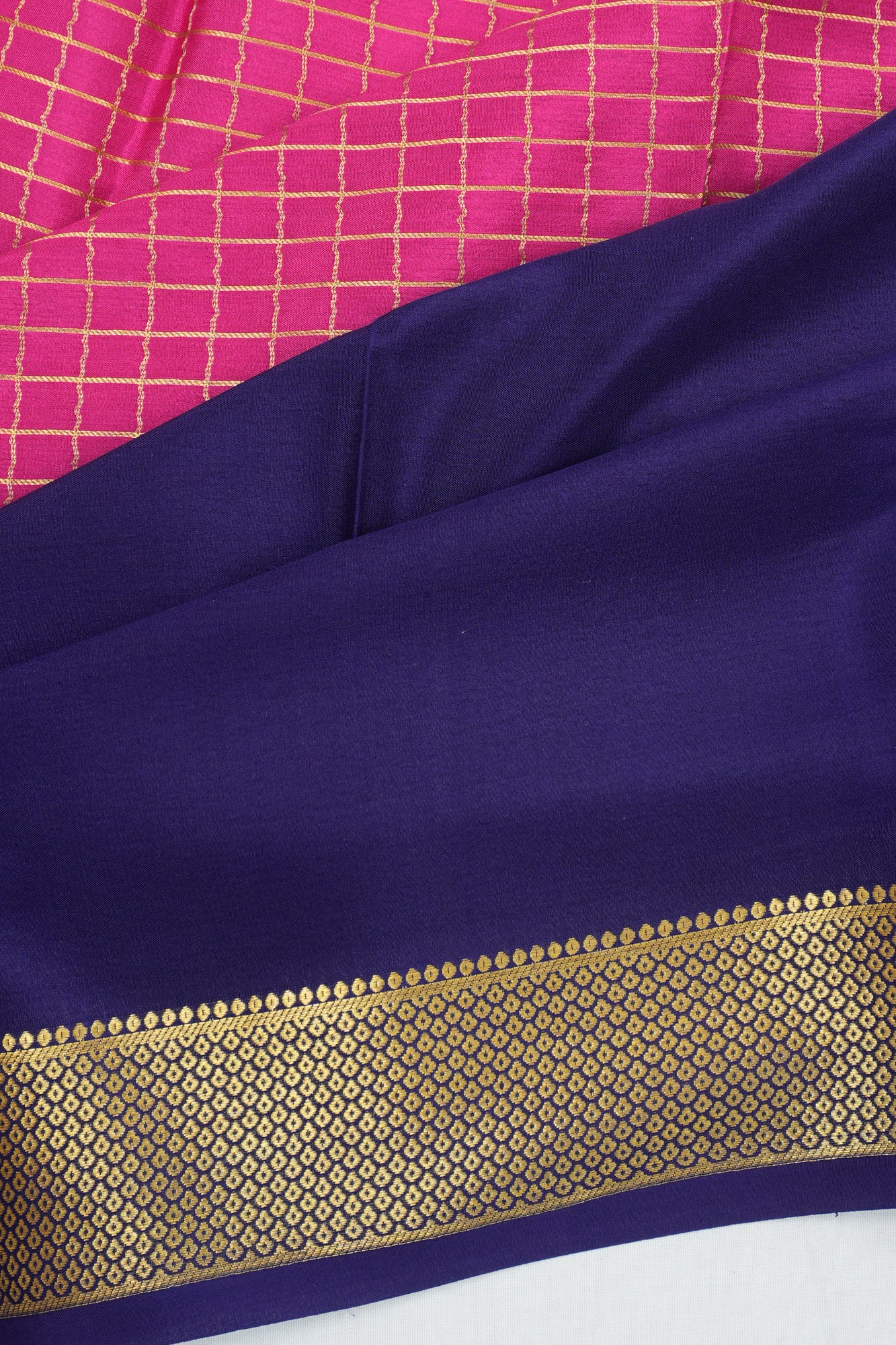 Mysore Silk Brocade Pink Saree