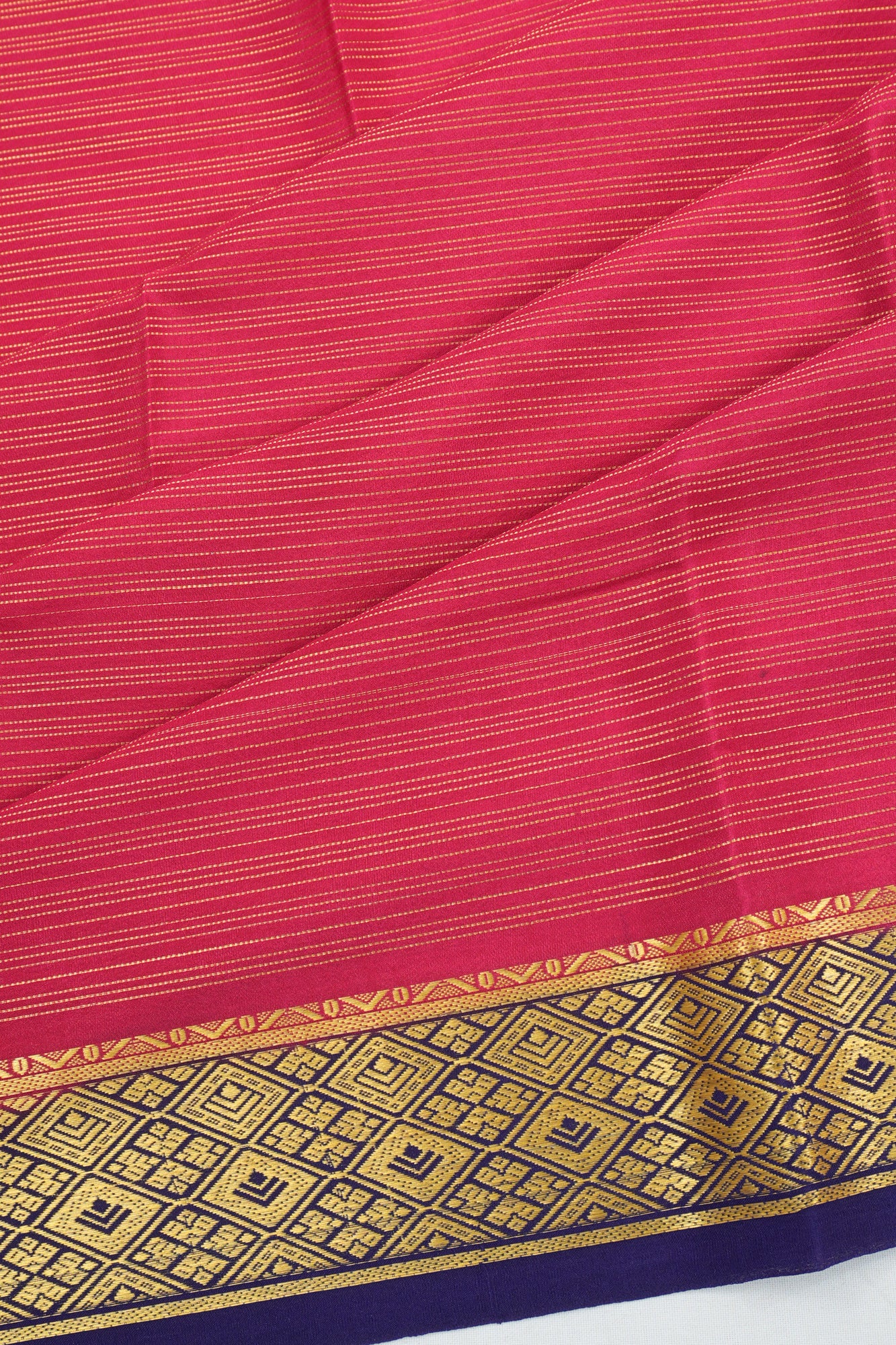 Mysore Silk Brocade Pink Saree